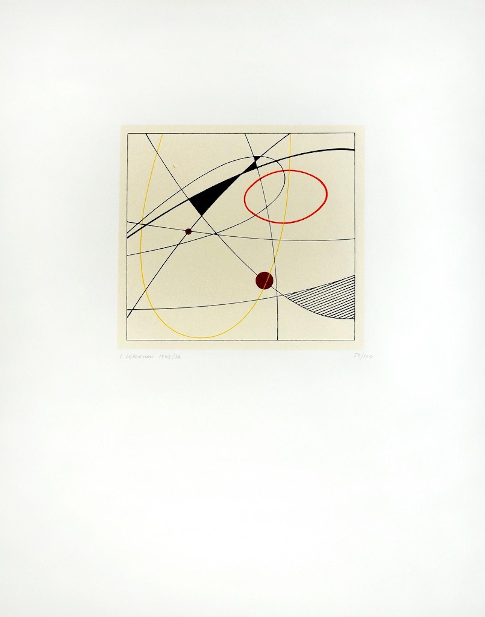 Untitled Composition - Original Screen Print by Luigi Veronesi - 1976 1