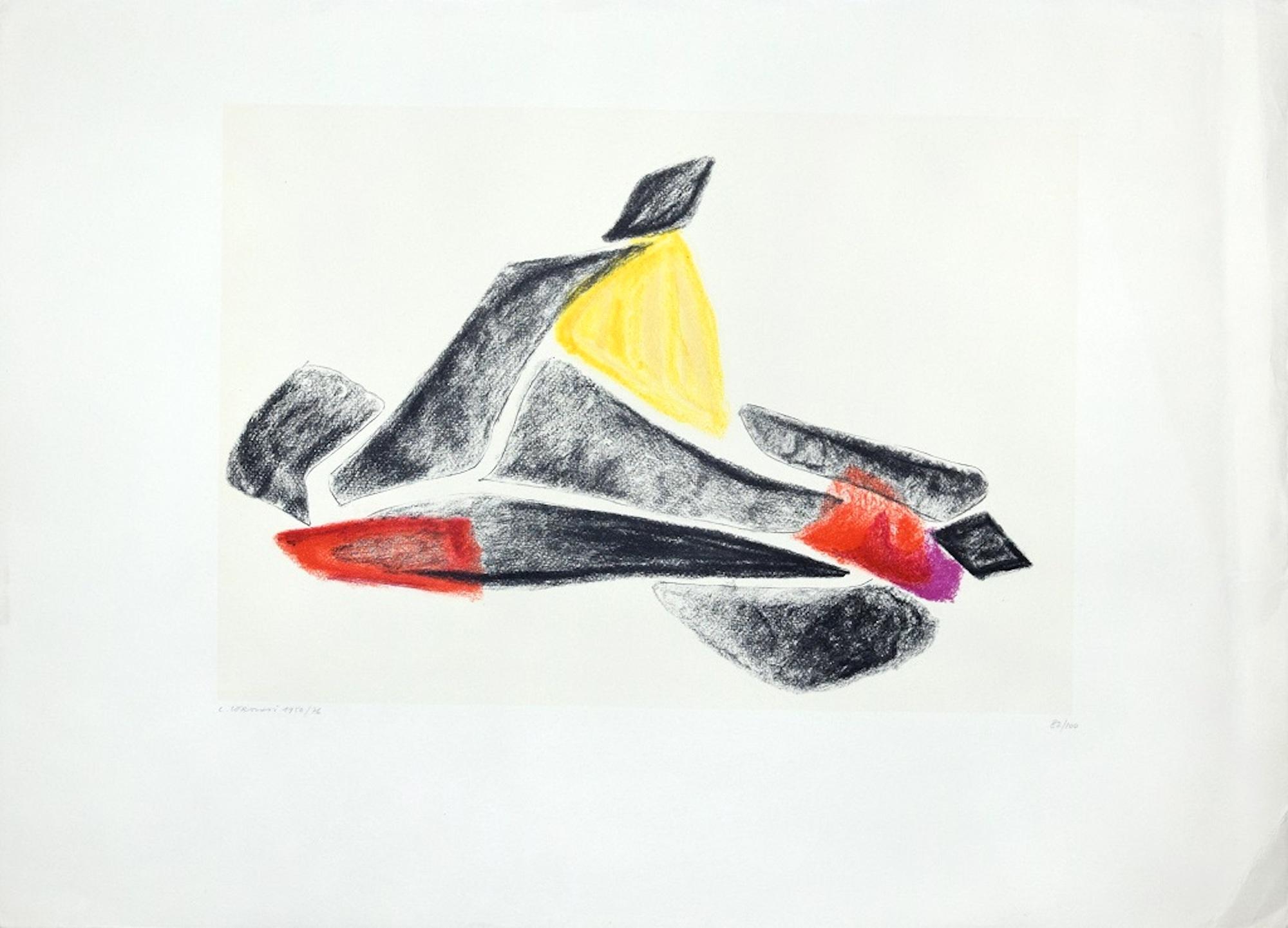 Untitled  - Original Lithograph by Luigi Veronesi - 1976