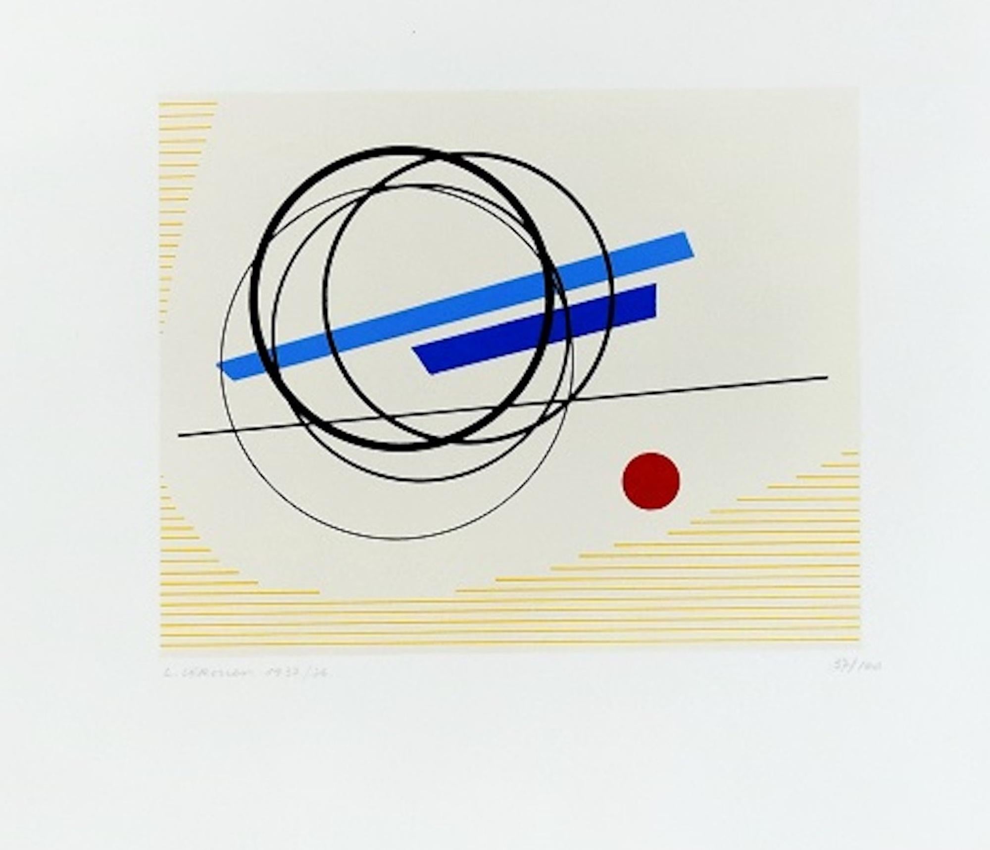 Image dimensions: 18x22.5 cm.

Untitled Serigraph is a beautiful colored serigraph on paper, realized in 1976 by the Italian artist, Luigi Veronesi. Hand-signed, dated and numbered in pencil on lower margin. Edition of 100 prints.

This contemporary