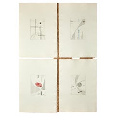 Luigi Veronesi (1908-1998), Series of four ink engravings, 1980.