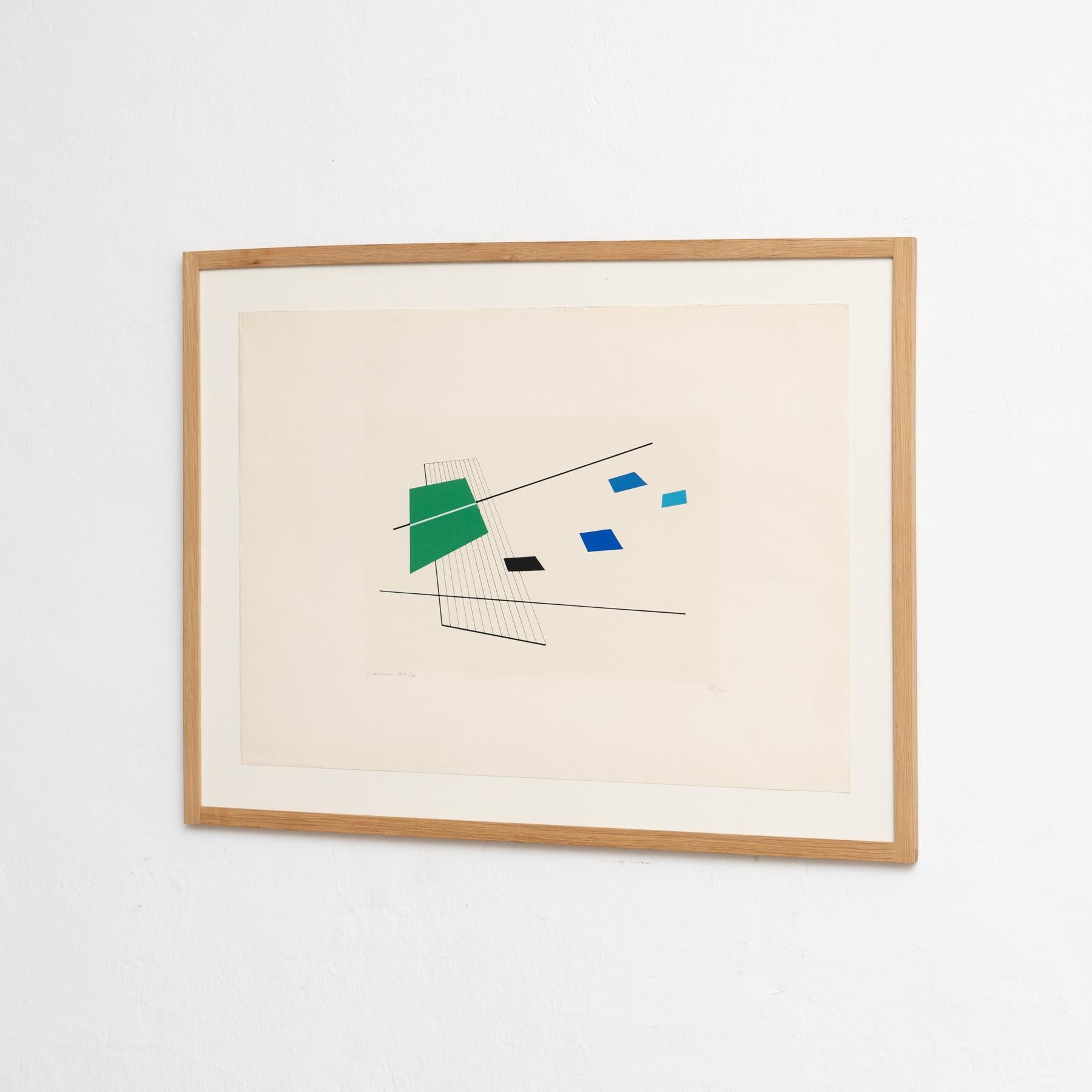 Italiano Luigi Veronesi Serigrafia senza titolo firmata e numerata a mano, 1976 in vendita