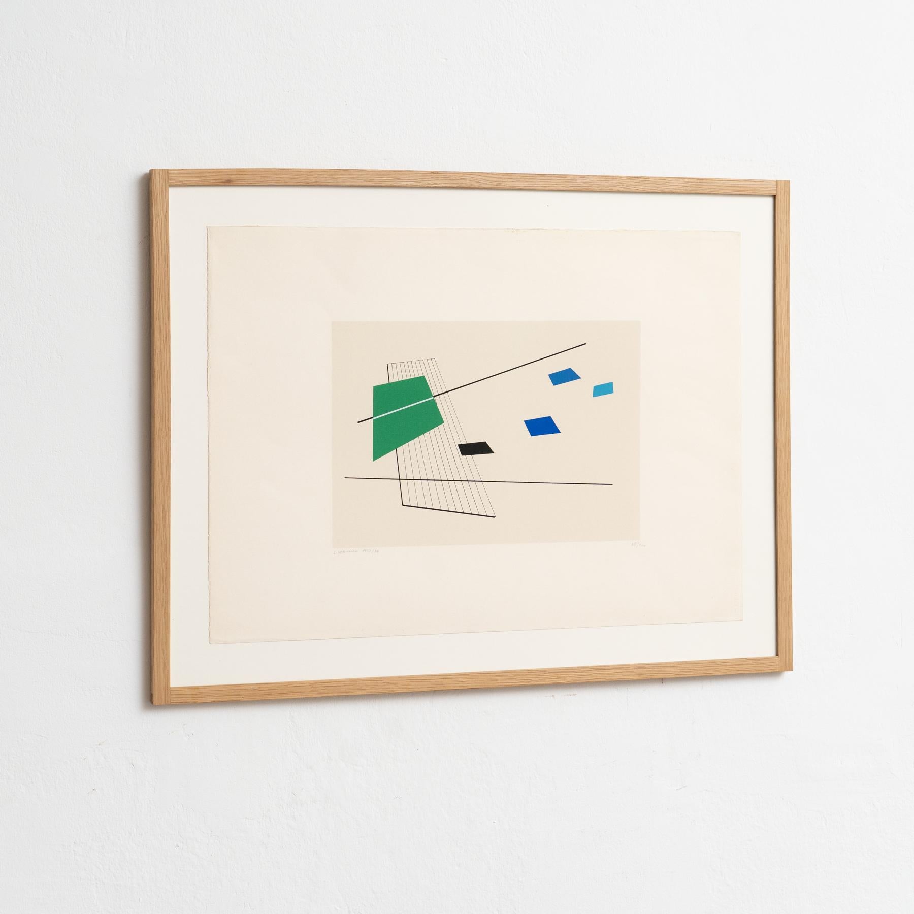 Luigi Veronesi Serigrafia senza titolo firmata e numerata a mano, 1976 In condizioni buone in vendita a Barcelona, Barcelona