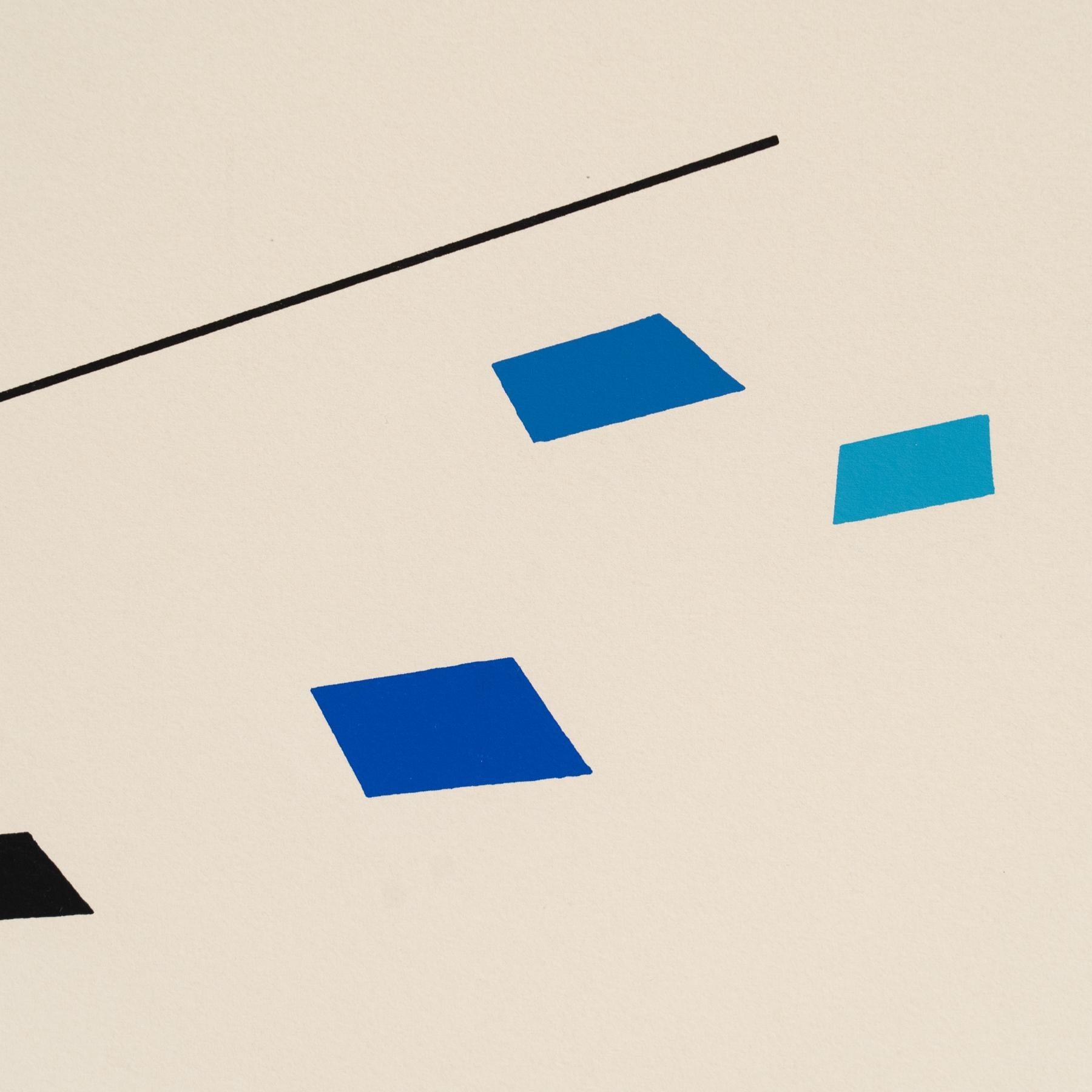 Carta Luigi Veronesi Serigrafia senza titolo firmata e numerata a mano, 1976 in vendita