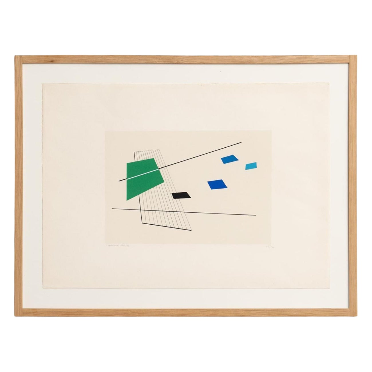Luigi Veronesi, handsignierte und nummerierte Serigrafie ohne Titel, 1976