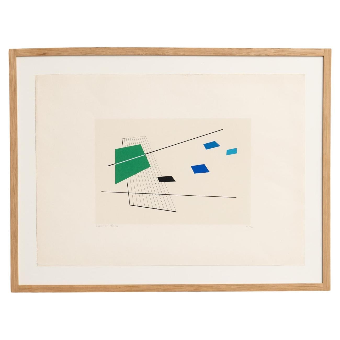 Luigi Veronesi Hand-Signed and Numbered Untitled Serigraph, 1976