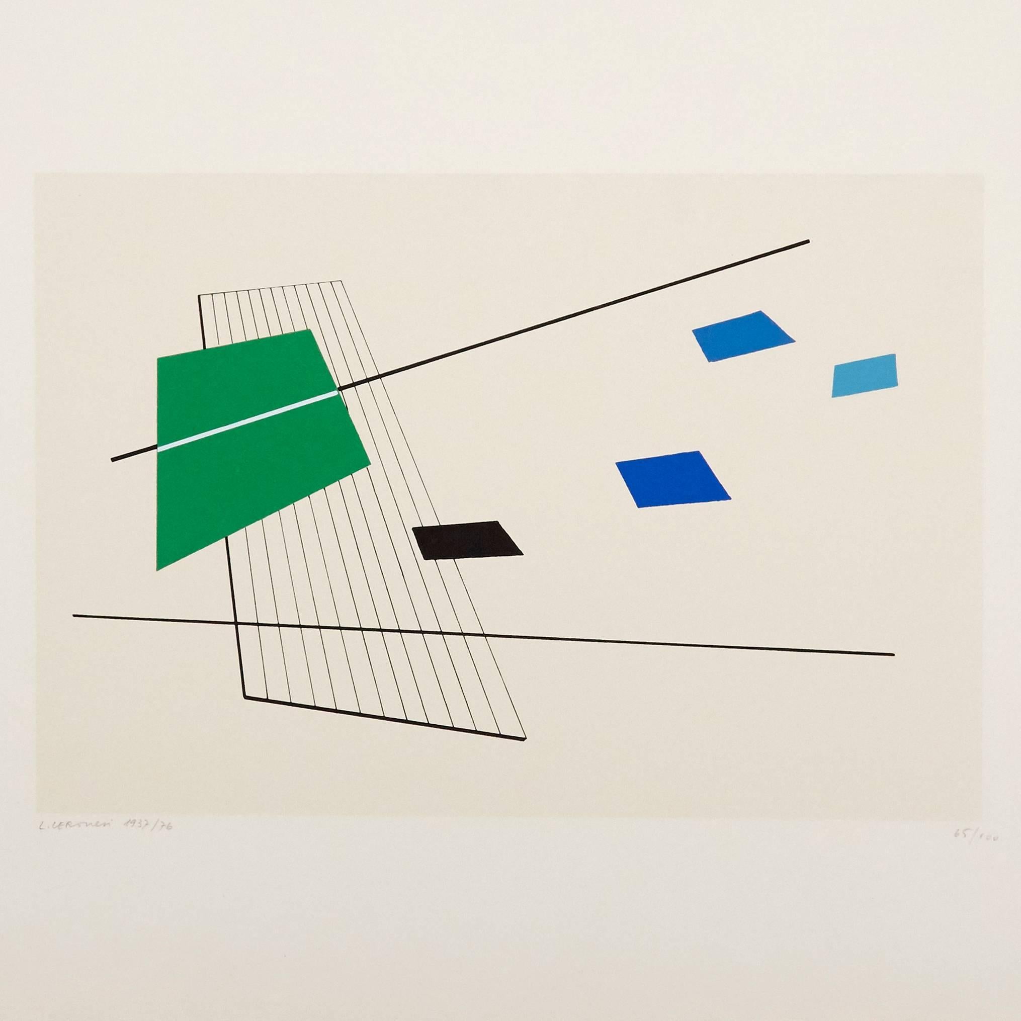 Untitled Serigraph made by Luigi Veronesi in 1976.

Signed by hand and numbered 65 / 100

In very good condition.

Measurements: 70 x 50 cm.