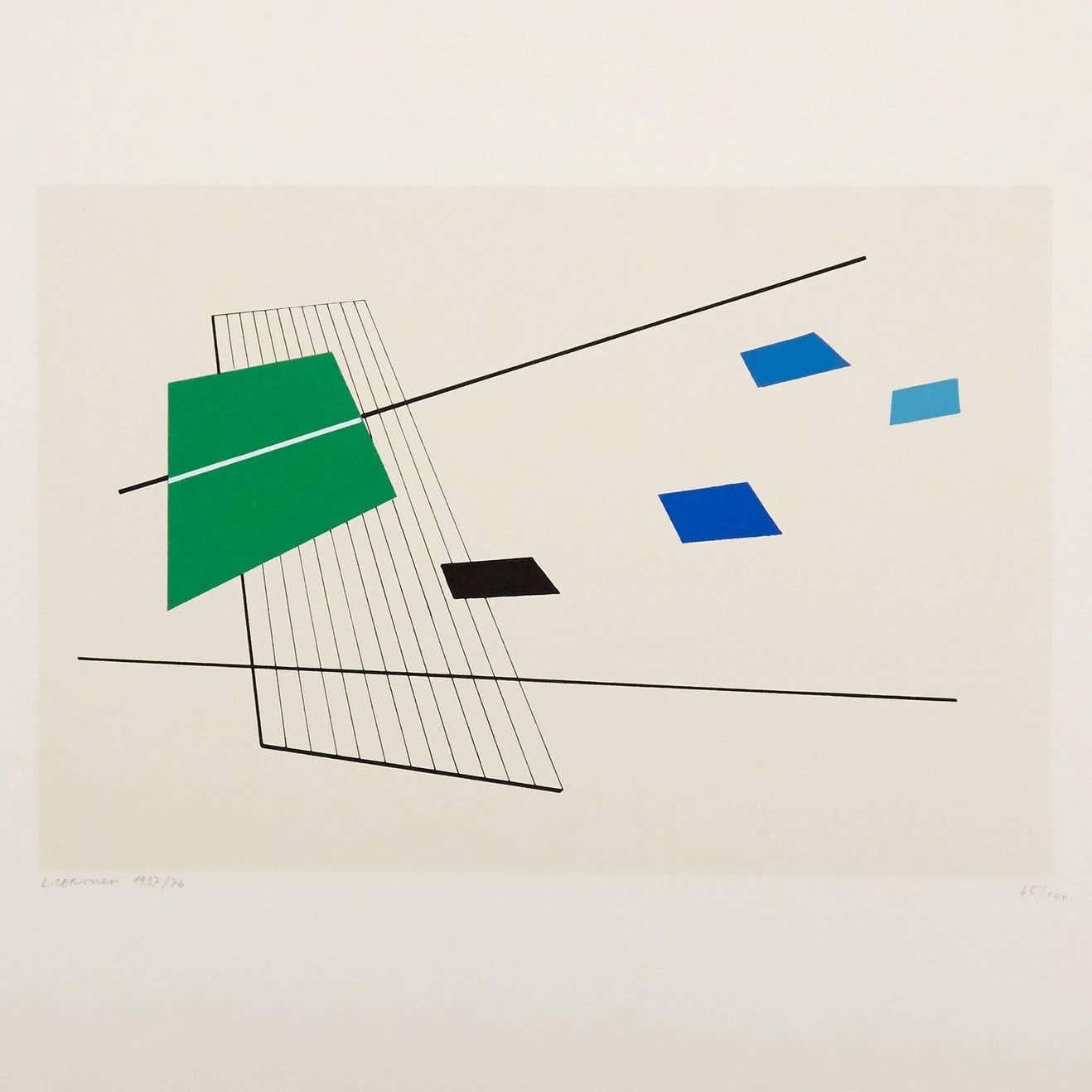 Untitled Serigraph made by Luigi Veronesi in 1976.

Signed by hand and numbered 65 / 100.

In very good condition.

Measurements: 70 x 50 cm.