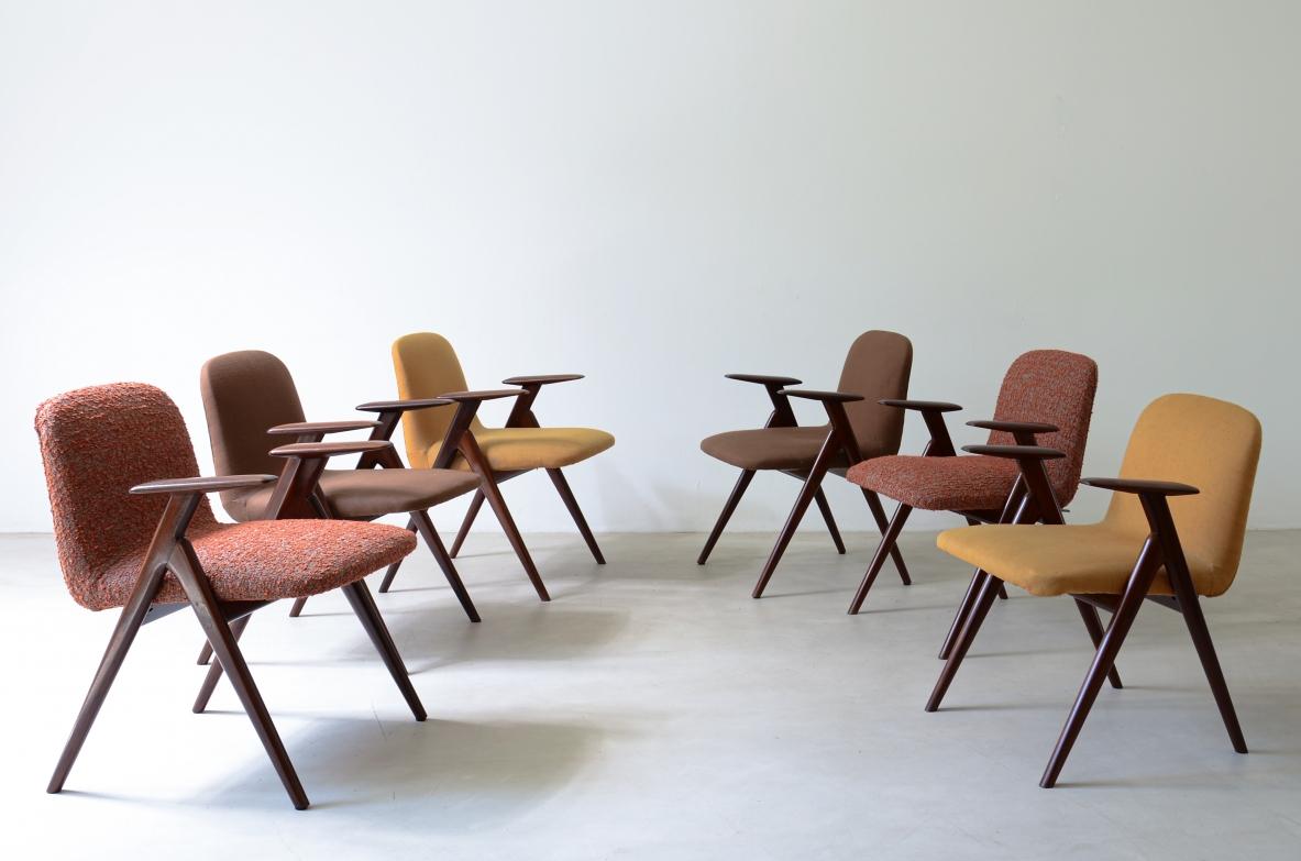 Mid-Century Modern Fauteuils de table Luigi Vietti en vente