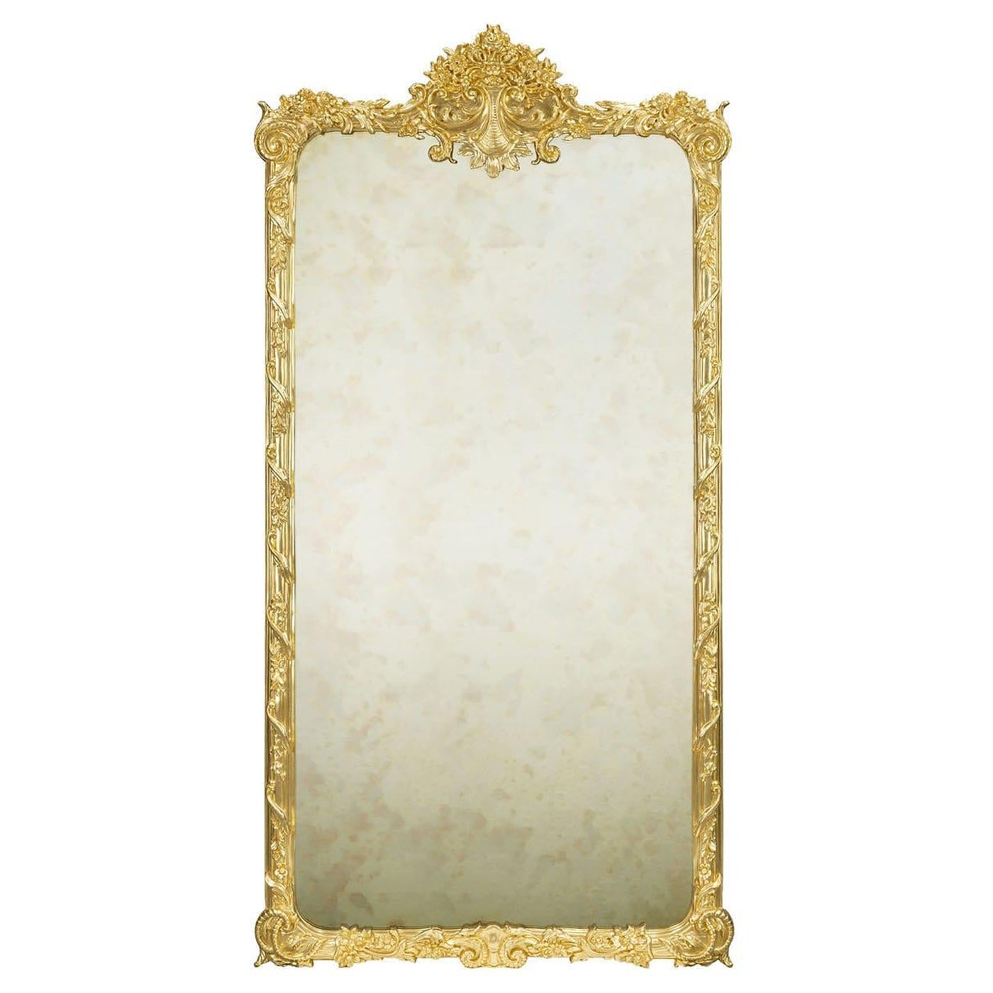 Espejo Grande Dorado Estilo Luigi XVI en venta