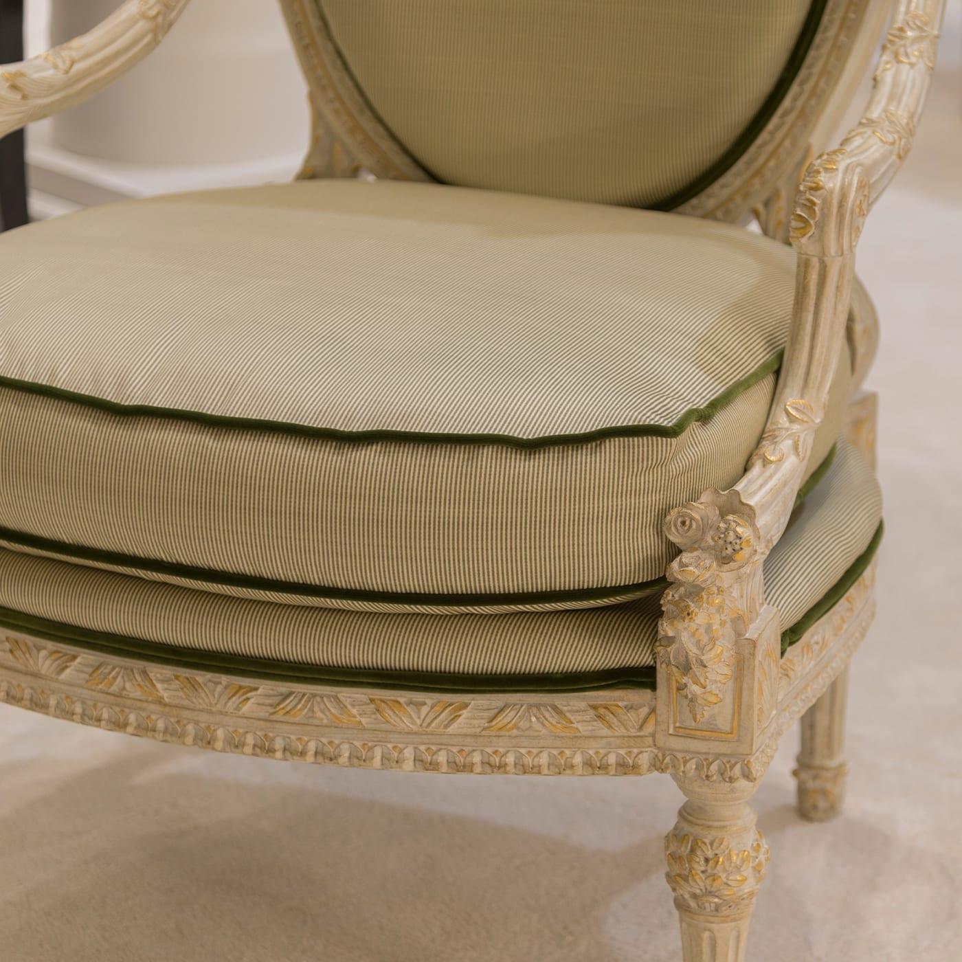 Sillón Blanco Estilo Luigi XVI Por CG CAPPELLETTI Italiano en venta