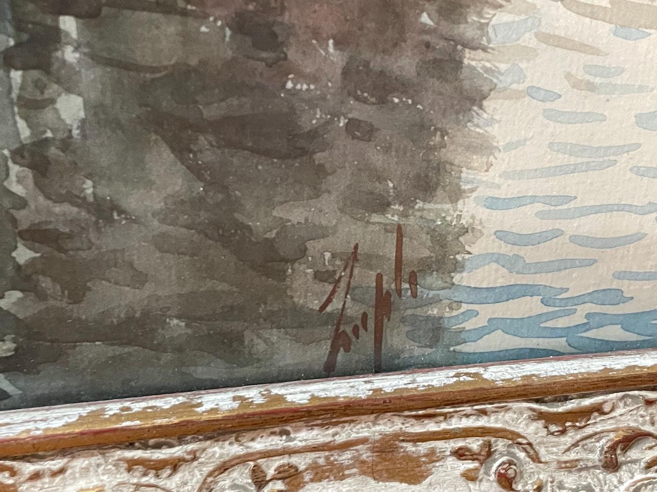 Questa coppia di scene senza tempo di Venezia sono entrambe opera del pittore veneziano Luigi Zugolo che, secondo il Ministero dei Beni Culturali italiano, lavorava all'inizio del XX secolo. La chiameremmo arte turistica, souvenir di un grande tour