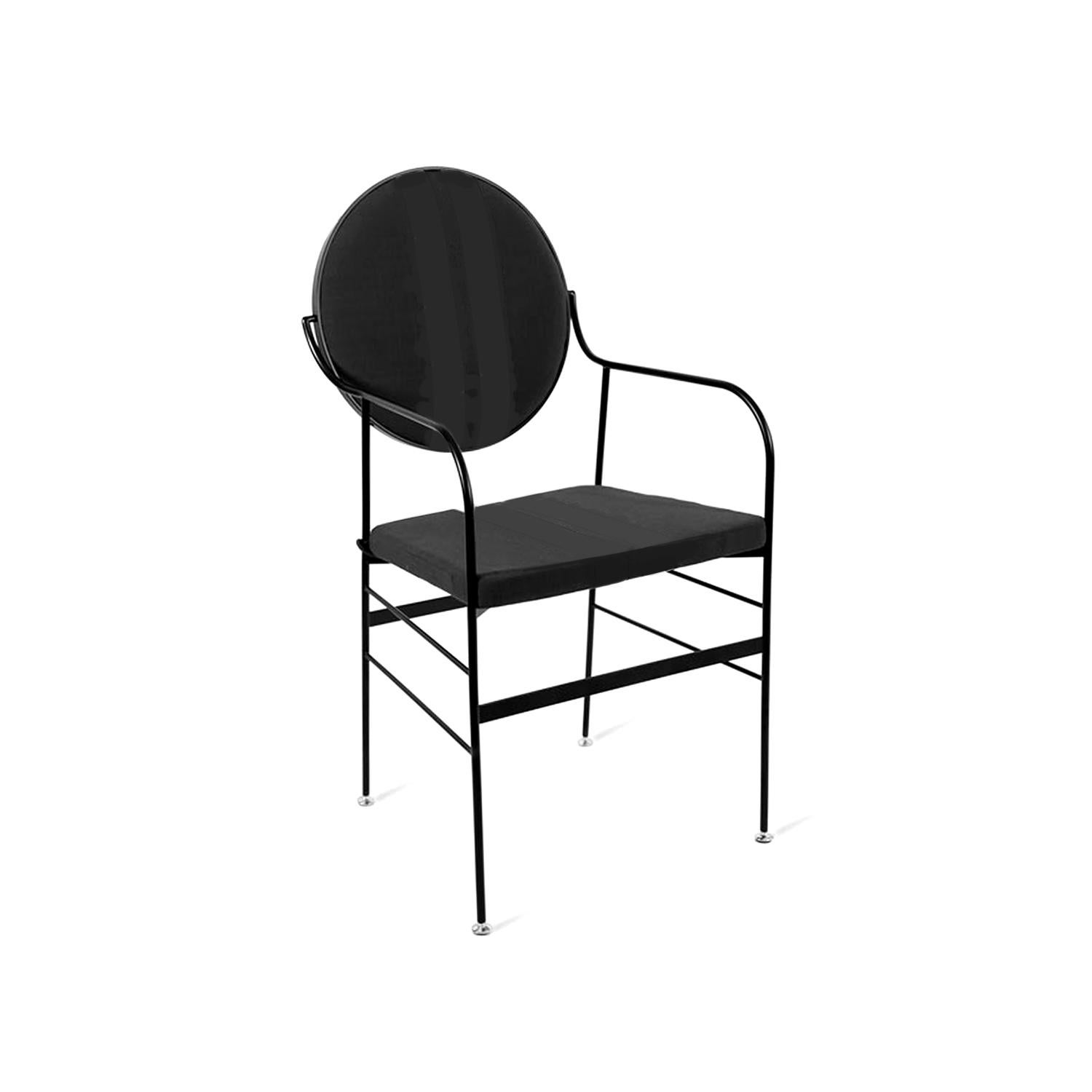 Modern In Stock in Los Angeles, Velvet Dining Chair Black, by Paolo Calcagni