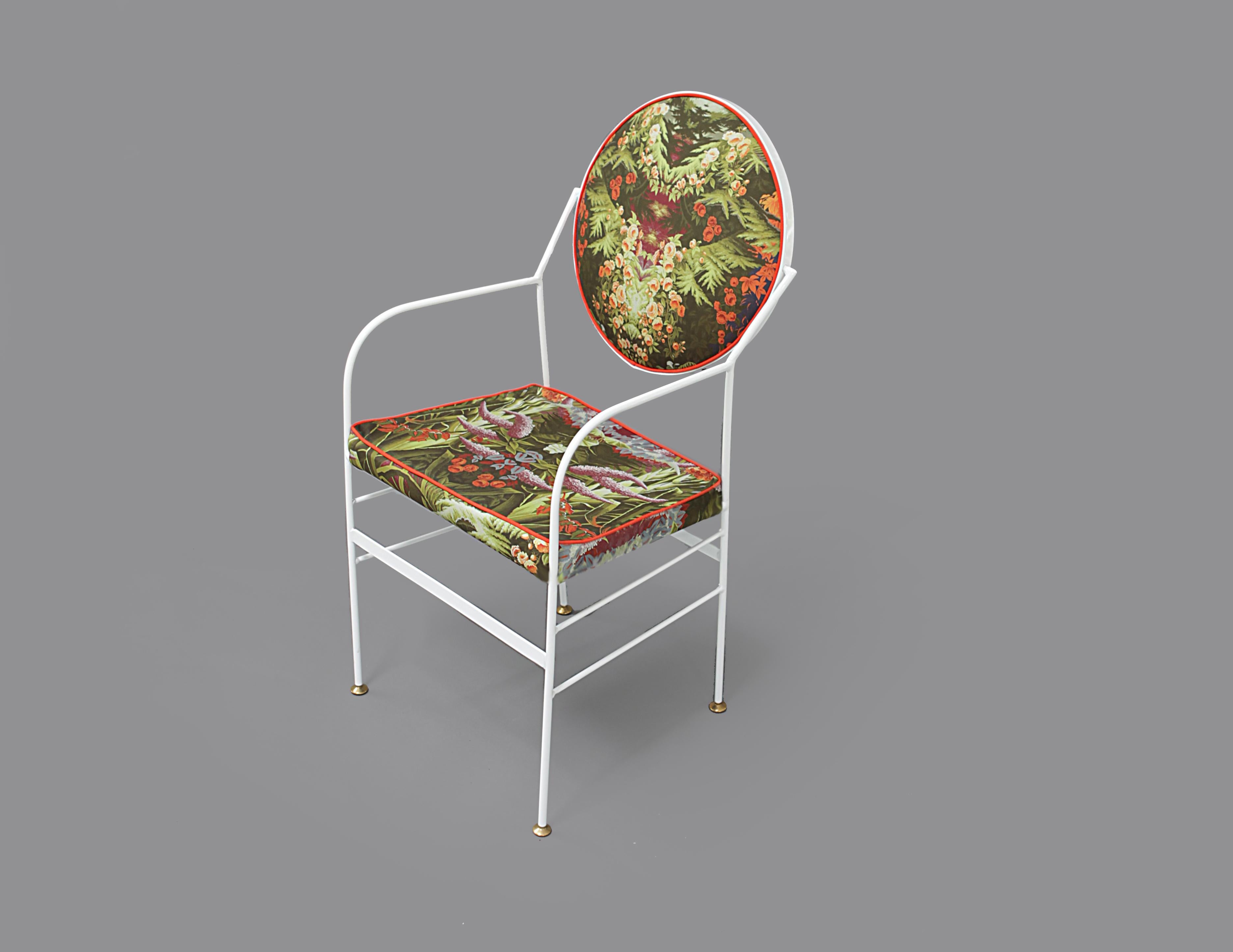 Italian Luigina Escape Flowers Chair Made in Italy For Sale