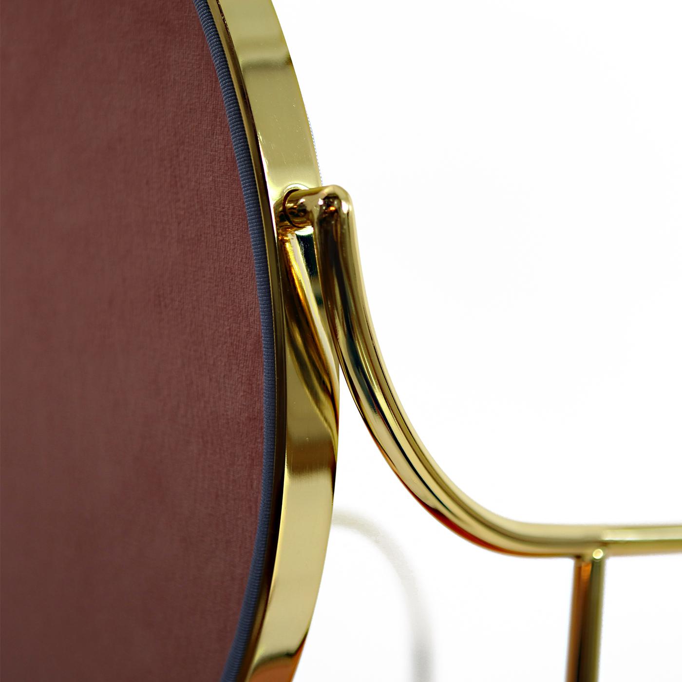 Luigina Gold and Pink Queen Chair by Sotow In New Condition In Milan, IT