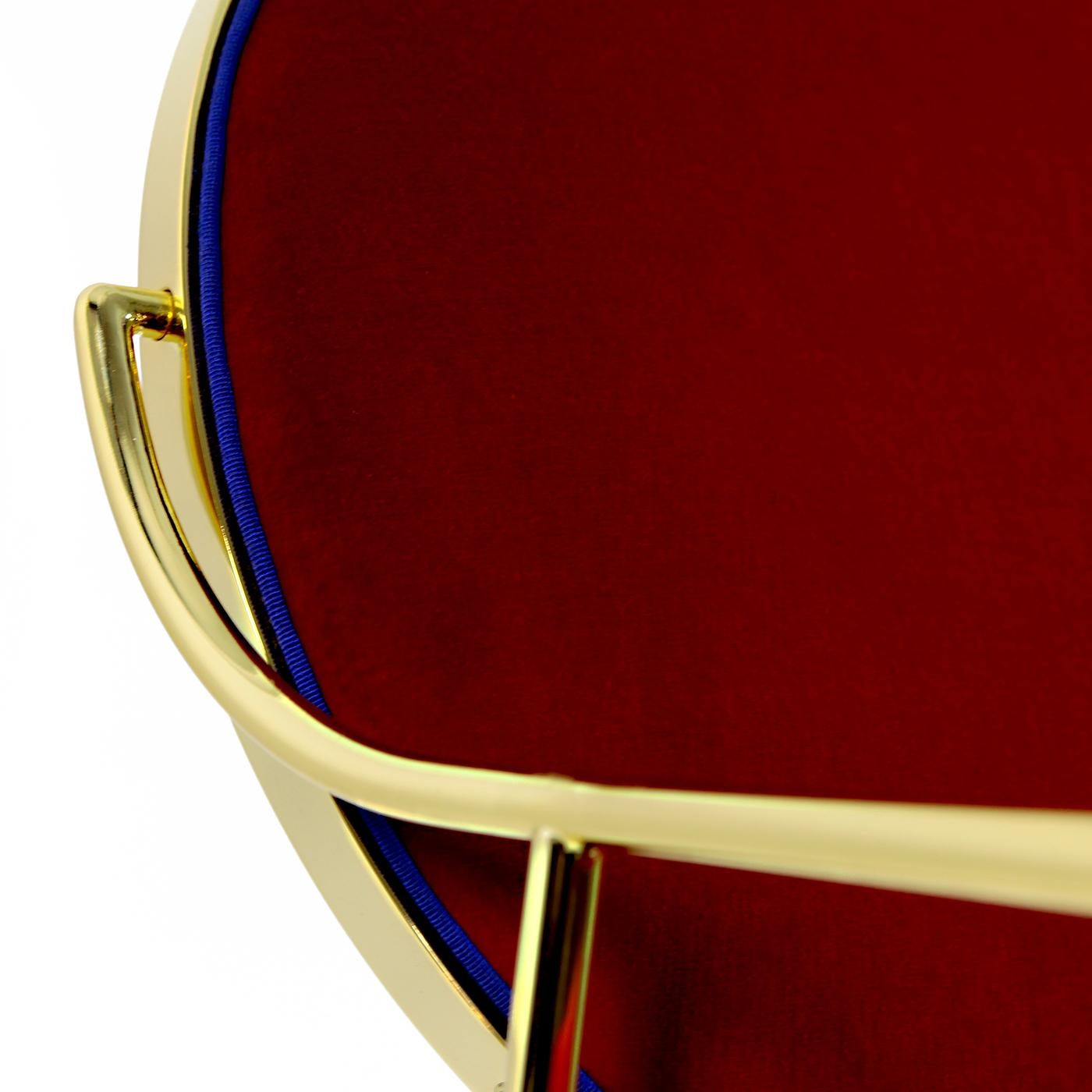 Contemporary Luigina Gold and Red Chair by Sotow