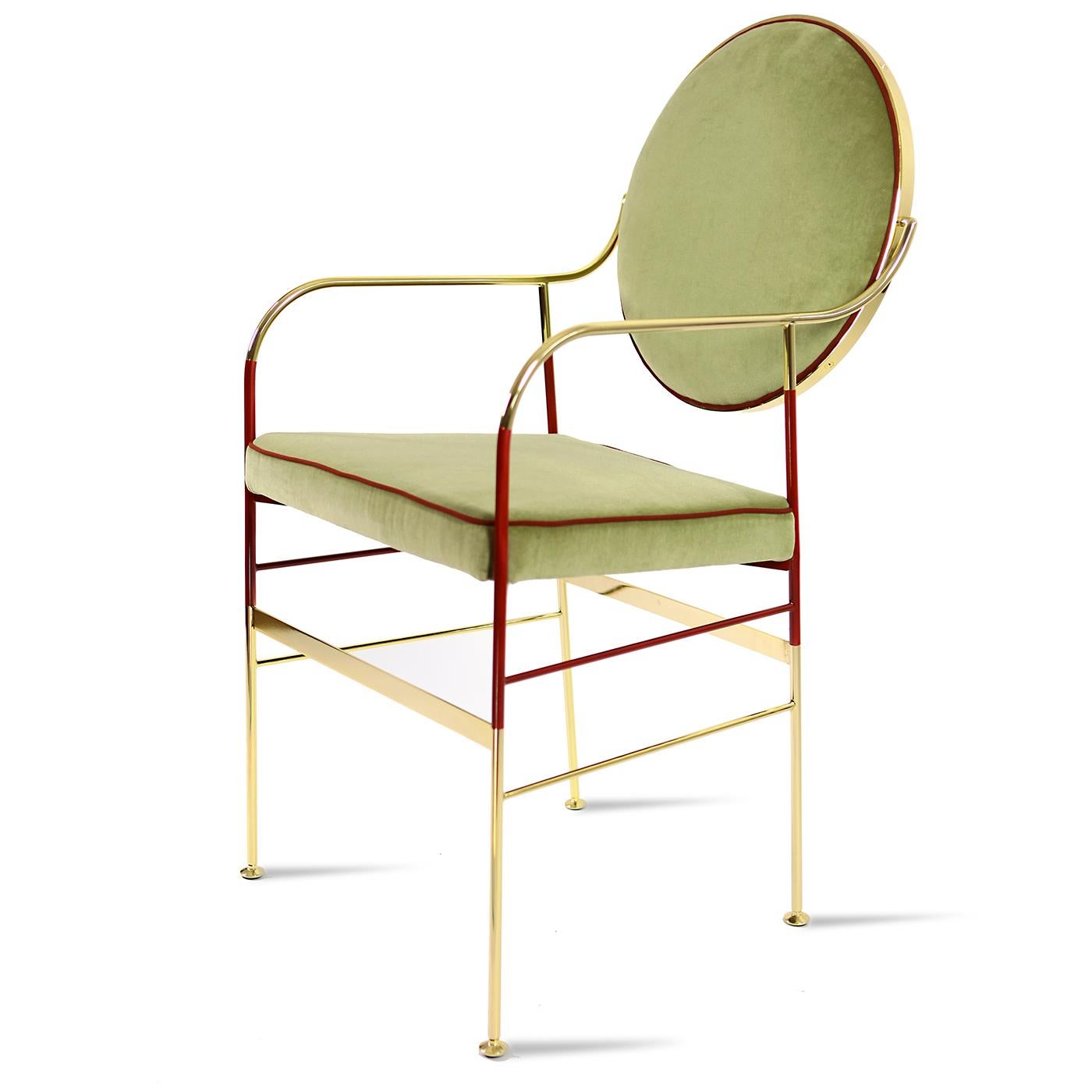 Luigina Gold und Salbei-Stuhl von Sotow (Moderne)