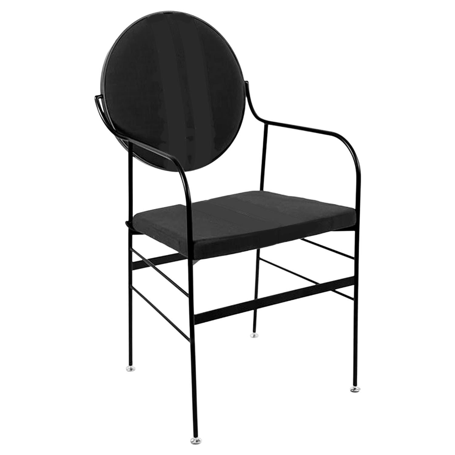 In Stock in Los Angeles, Velvet Dining Chair Black, by Paolo Calcagni