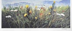 Vintage Wildflowers - Screen Print by L. Rossi Garzione - Late 20th century