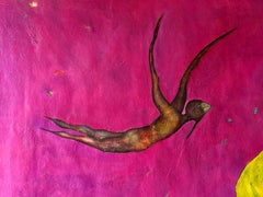 «Un sueño», pintura al óleo abstracta sobre lienzo, firmada, 77 x 65 cm, nueva