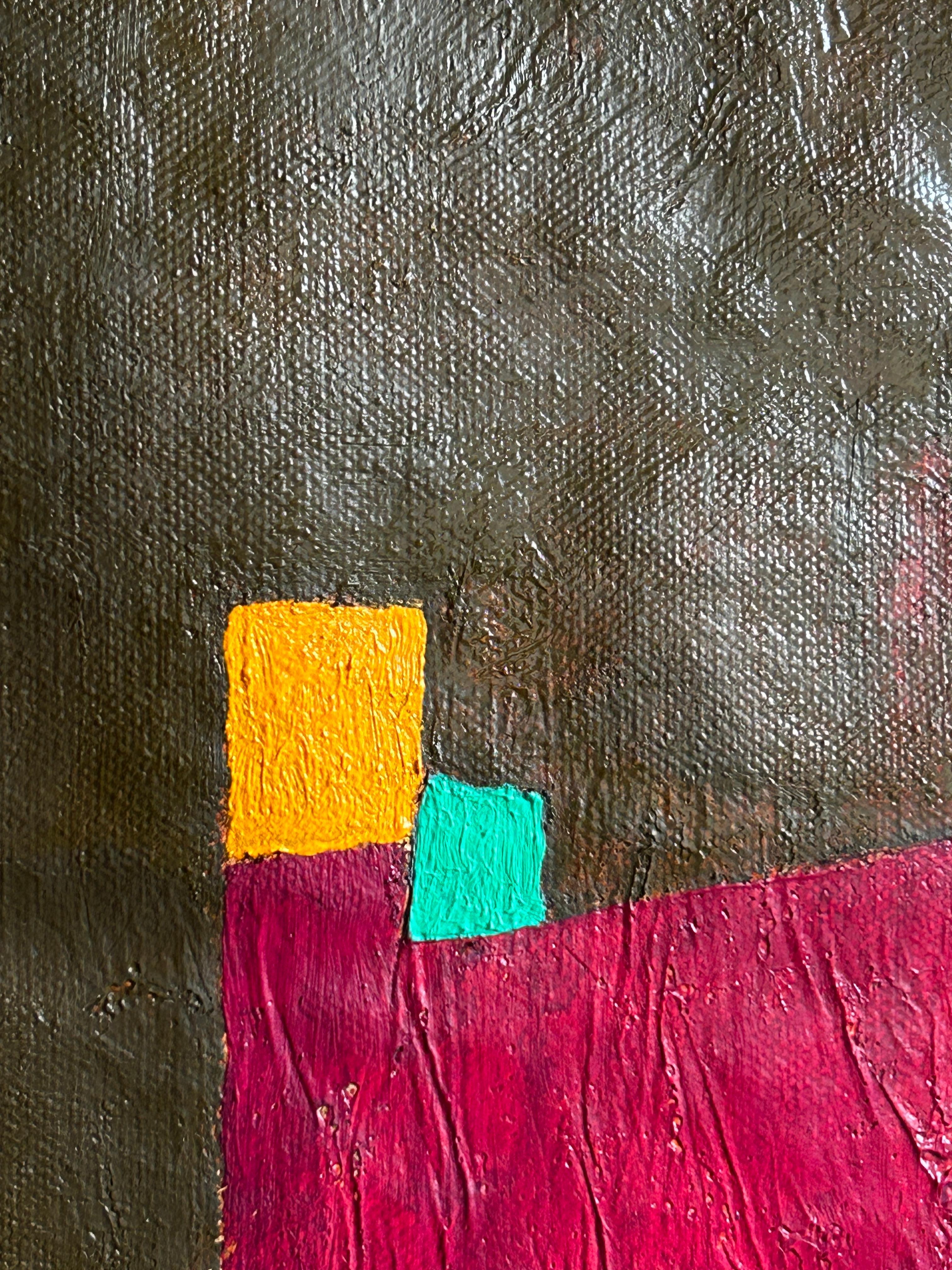 Abstract Composition with Color Fields – Contemporary Oil Painting im Angebot 5