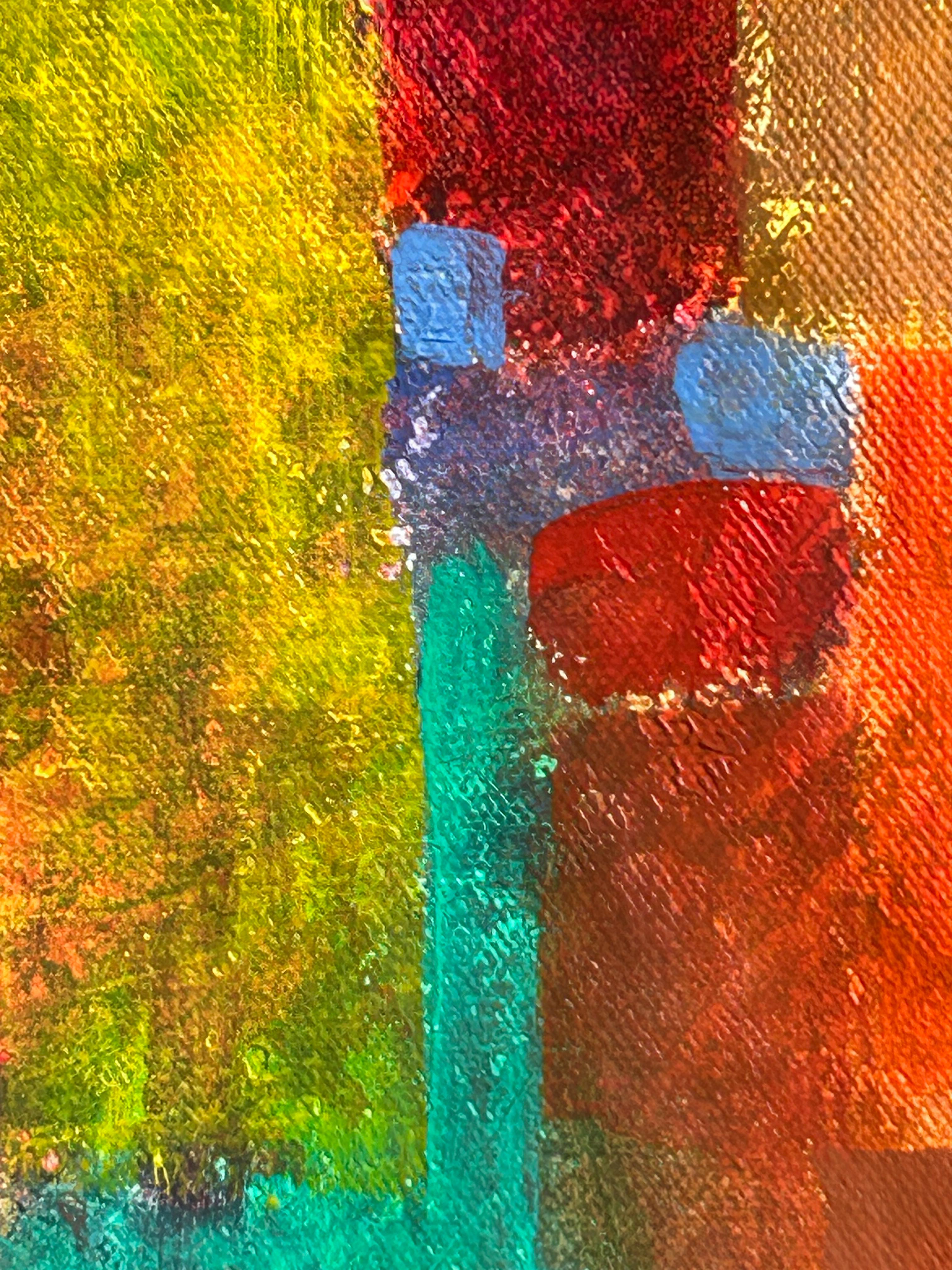 Abstract Contemporary Oil Painting On Canvas. 