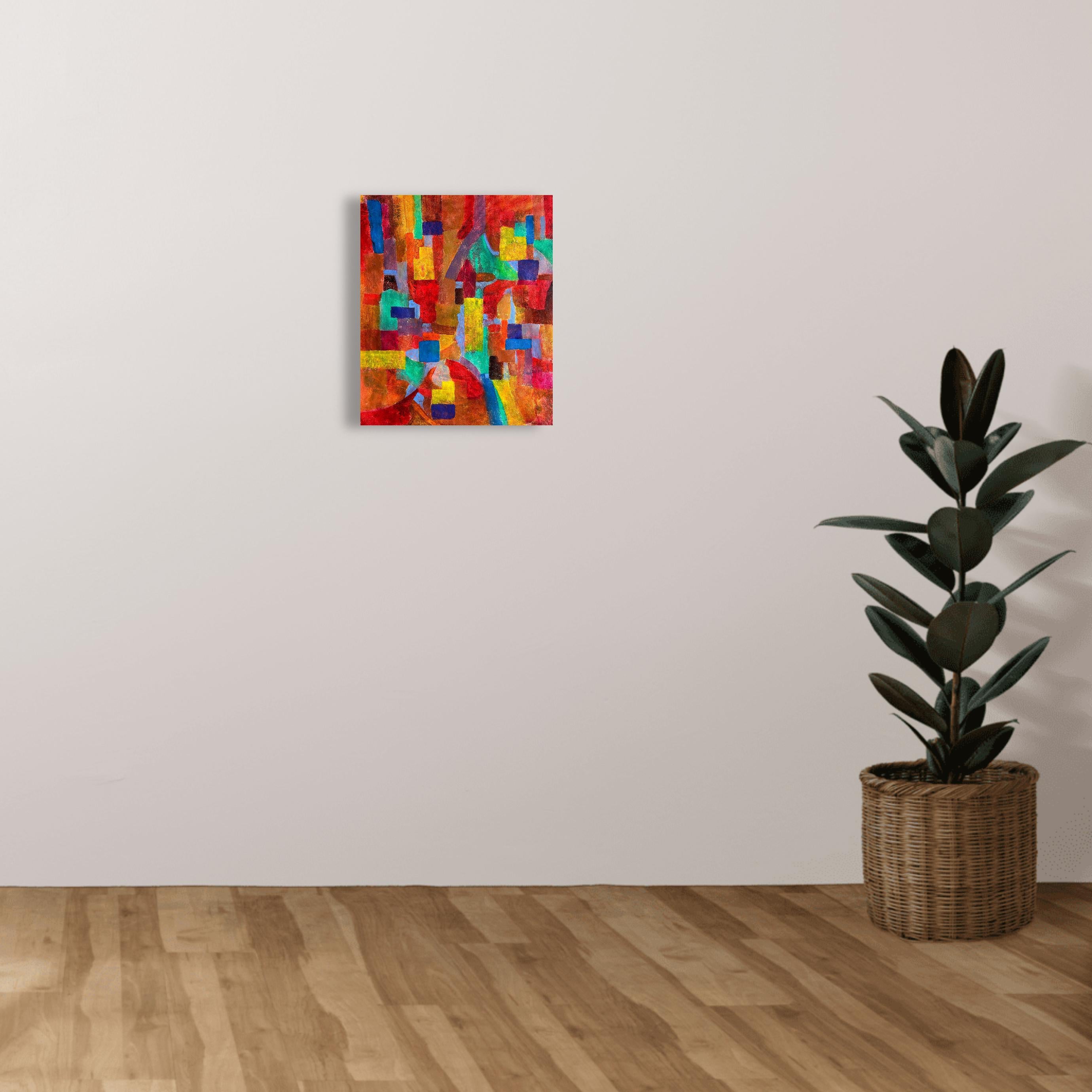 Abstract Contemporary Oil Painting On Canvas. 
