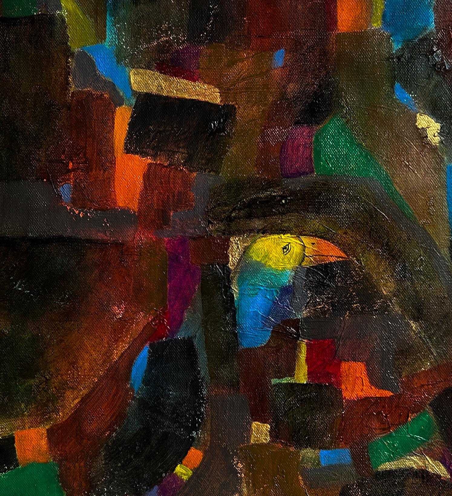 Zeitgenössische Ölmalerei, abstrakt-figurativ. „Geschichte einer Freiheit“ im Angebot 4