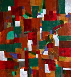 Pittura a olio astratta su tela. "La solitudine in astratto"