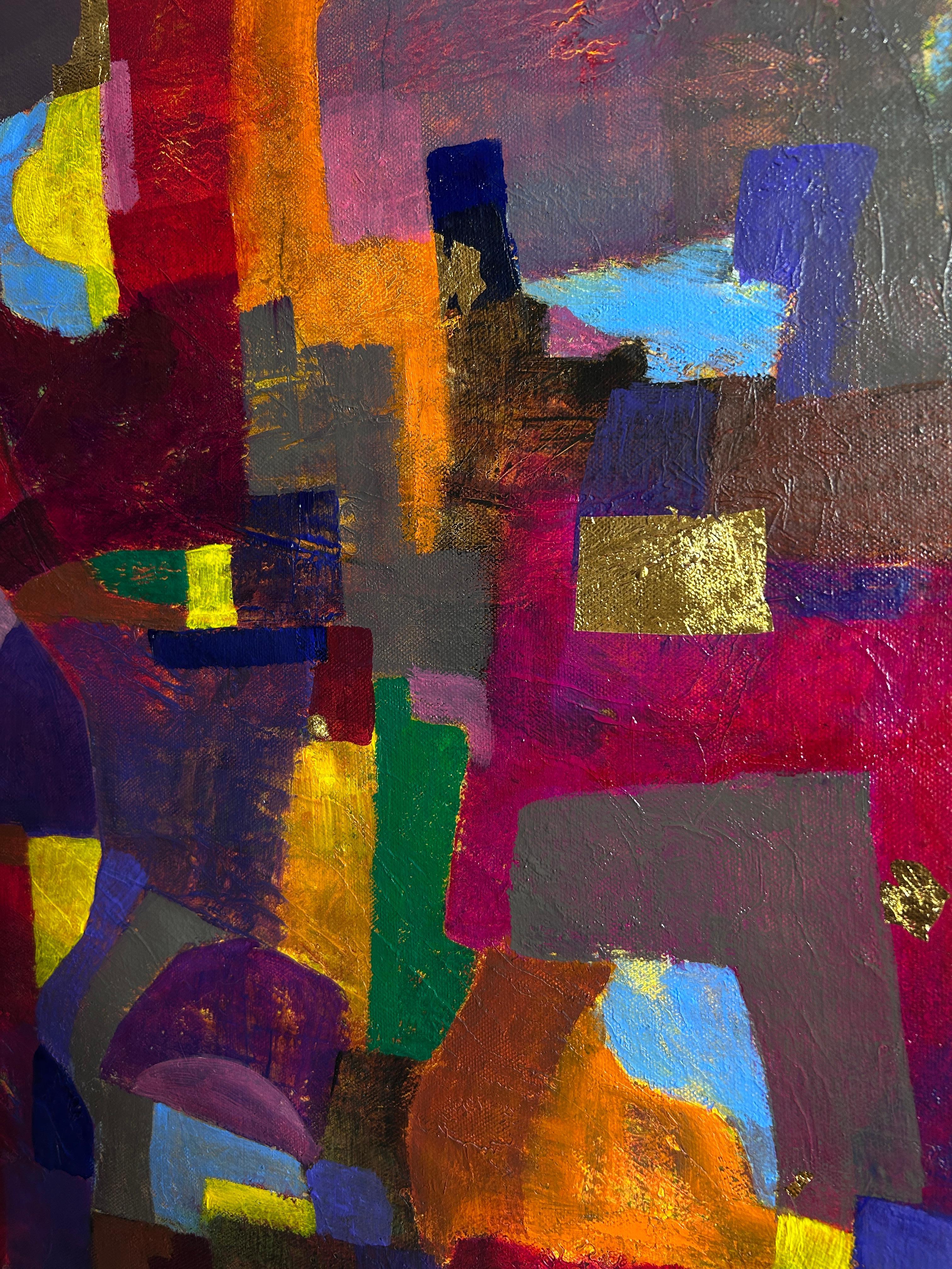 Abstract Oil Painting On Canvas. 