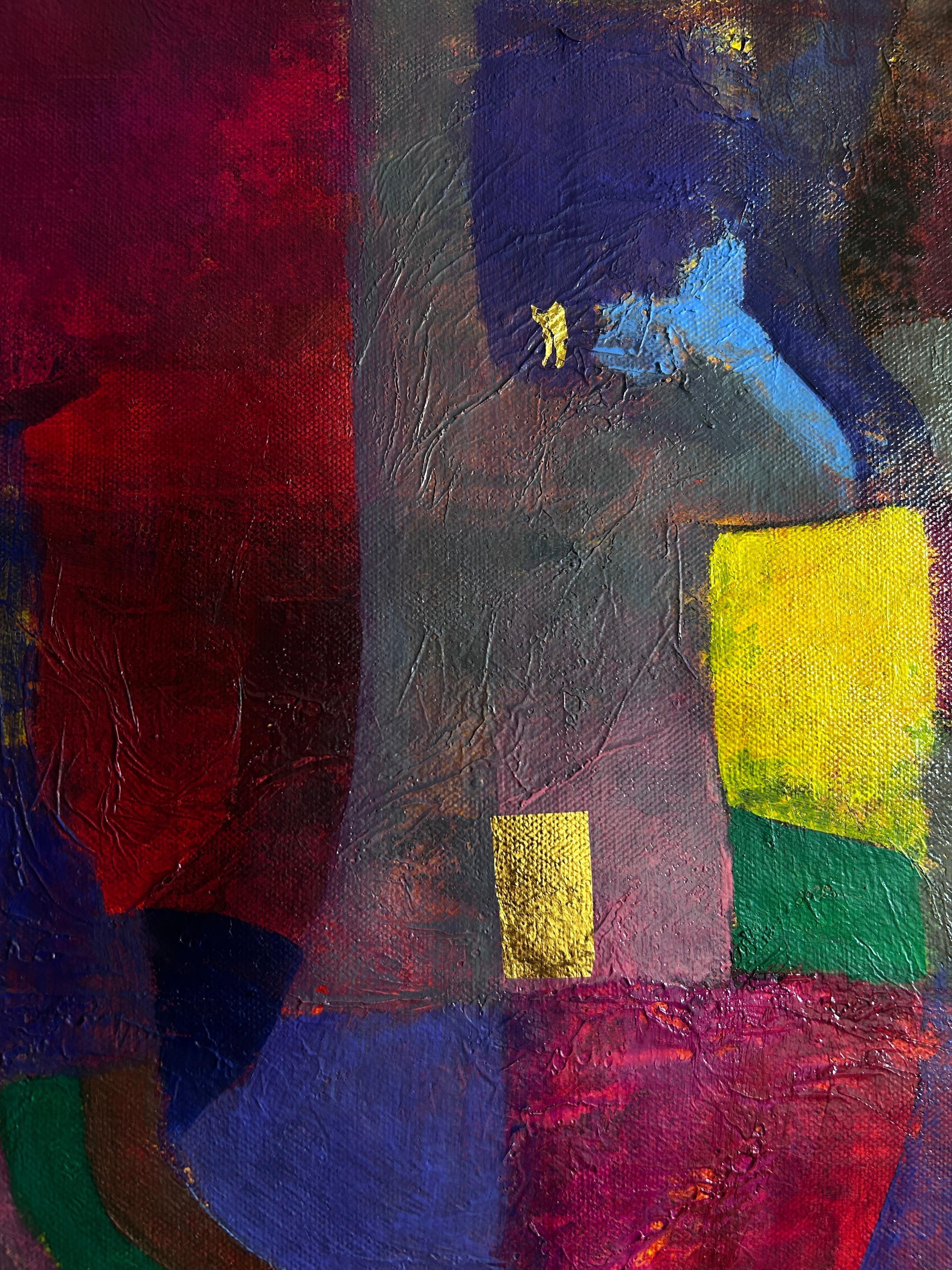 Abstract Oil Painting On Canvas. 