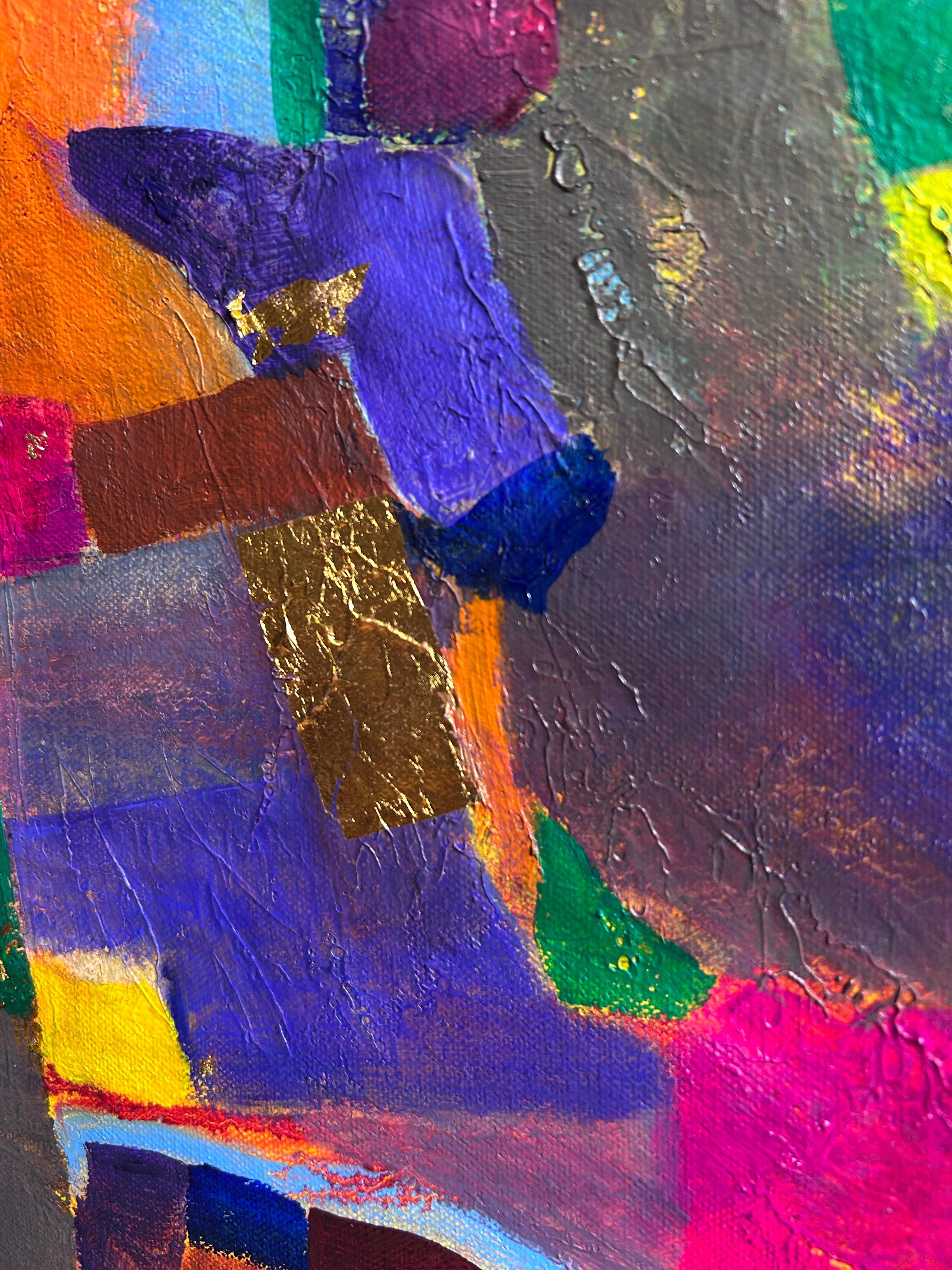 Abstract Oil Painting On Canvas. 