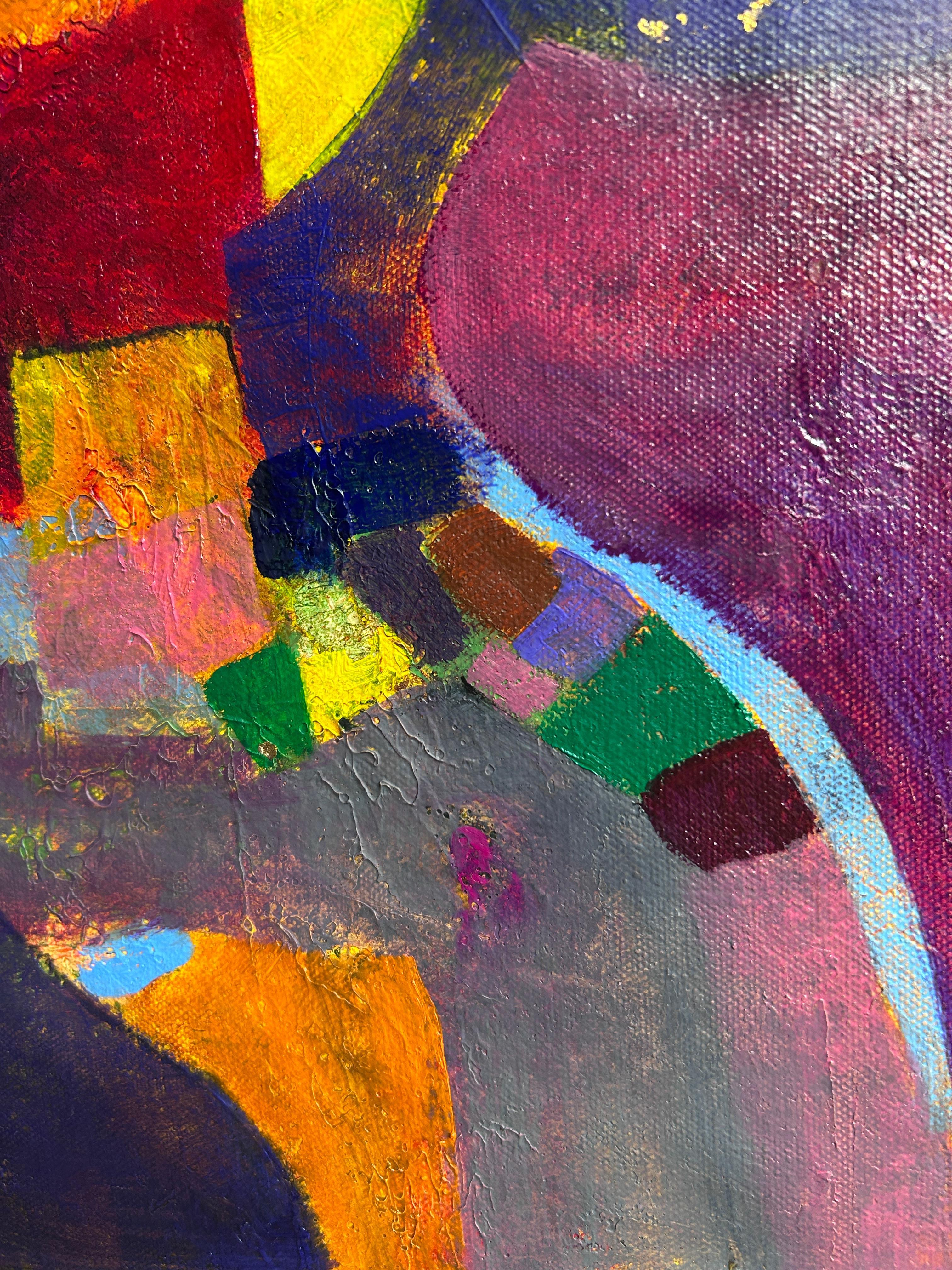 Abstract Oil Painting On Canvas. 