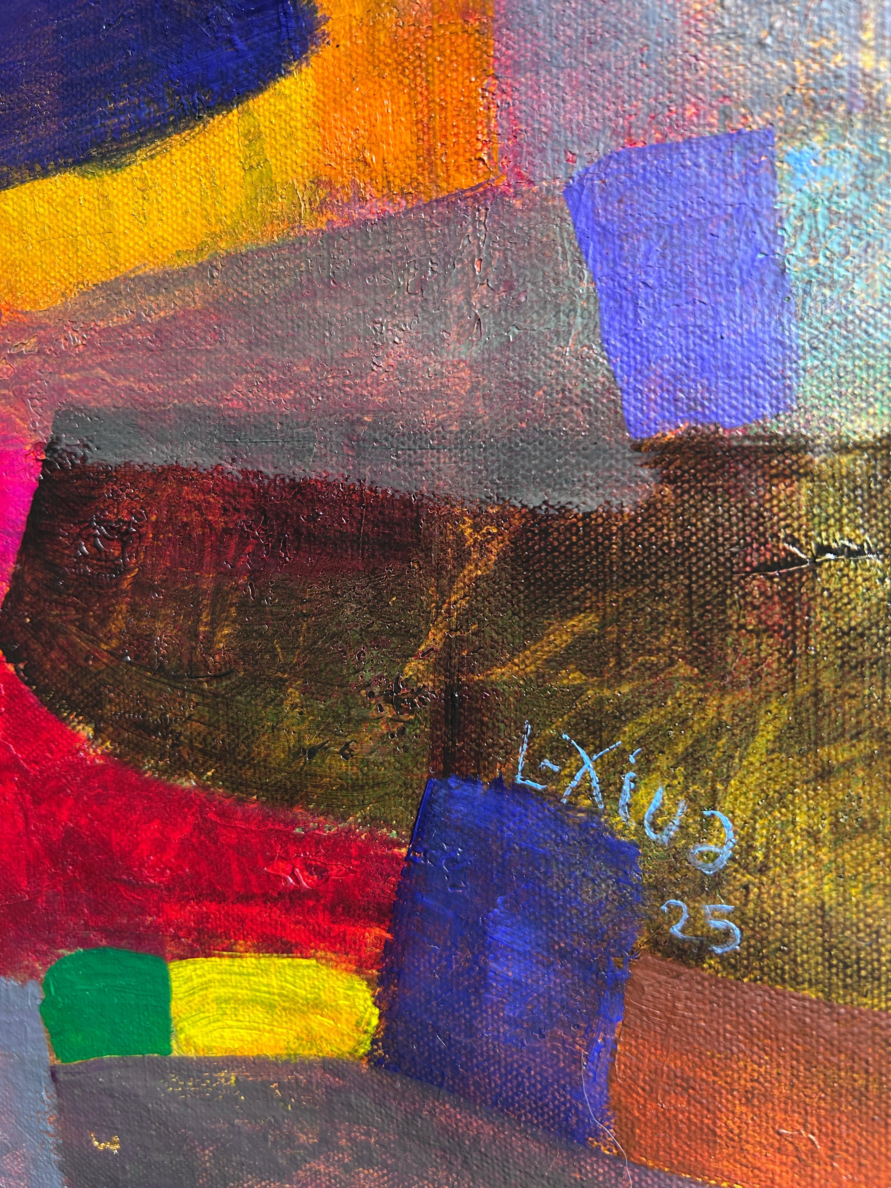 Abstract Oil Painting On Canvas. 