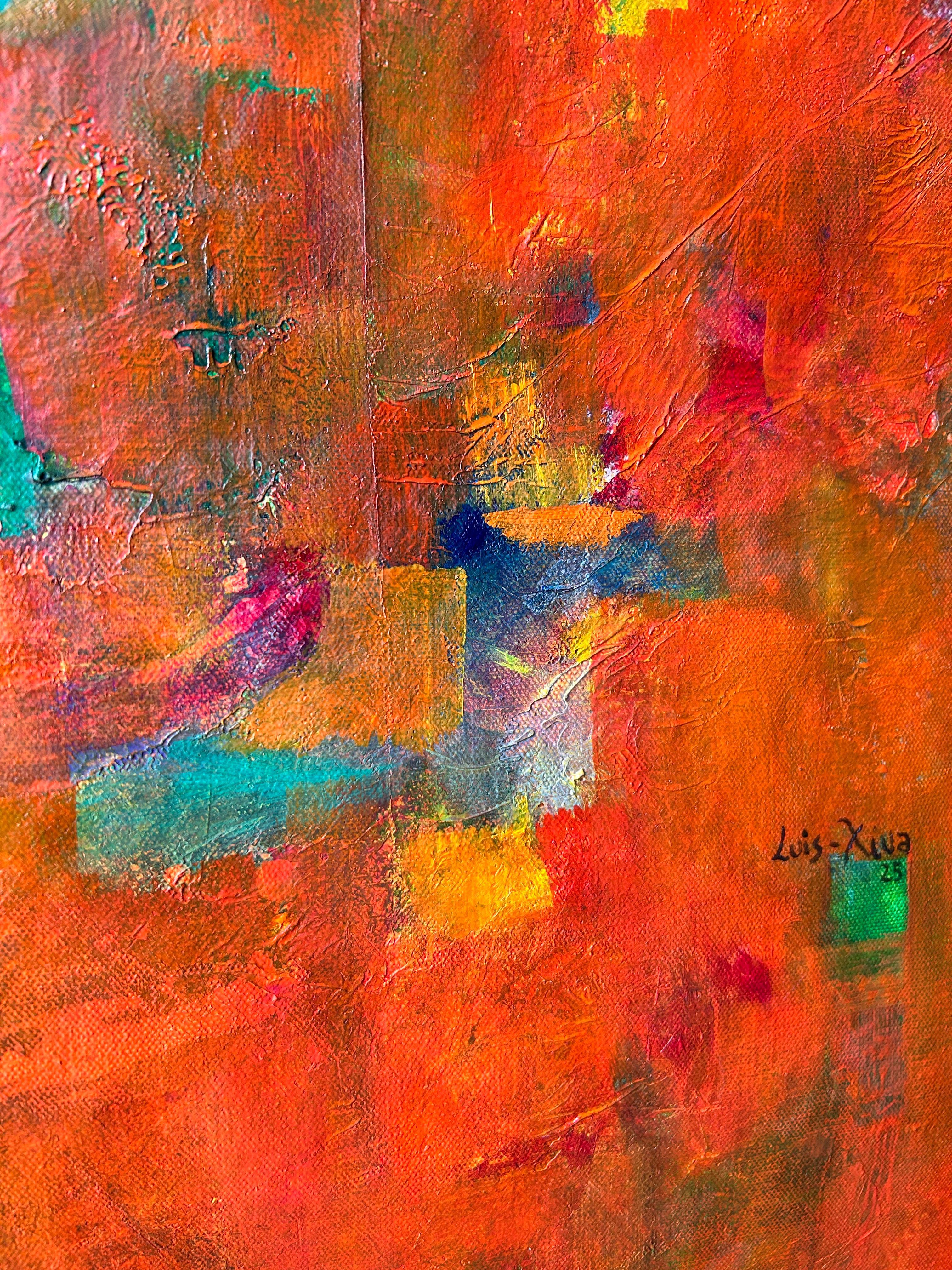 Pittura astratta olio su tela. 