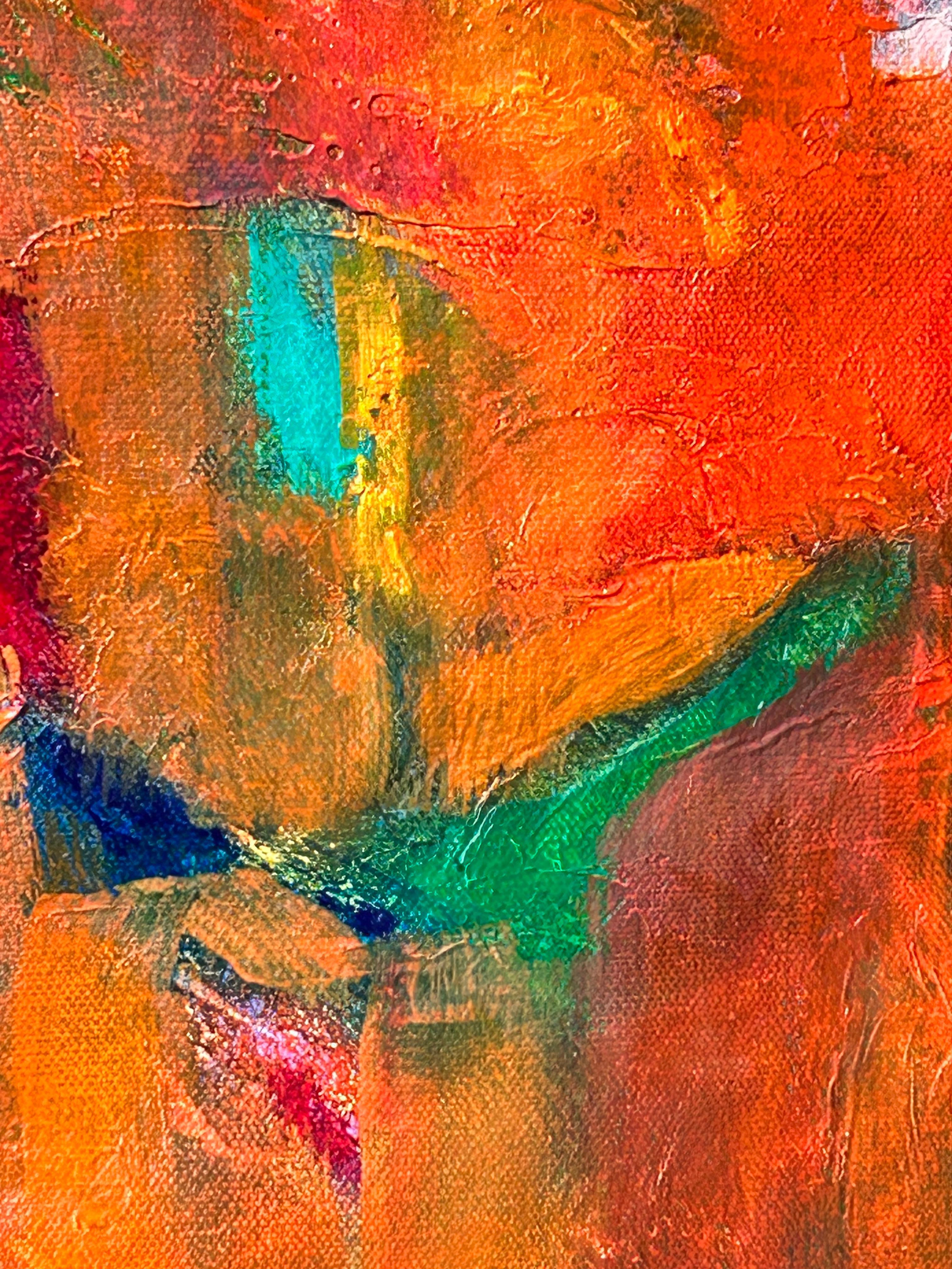 Pittura astratta olio su tela. 