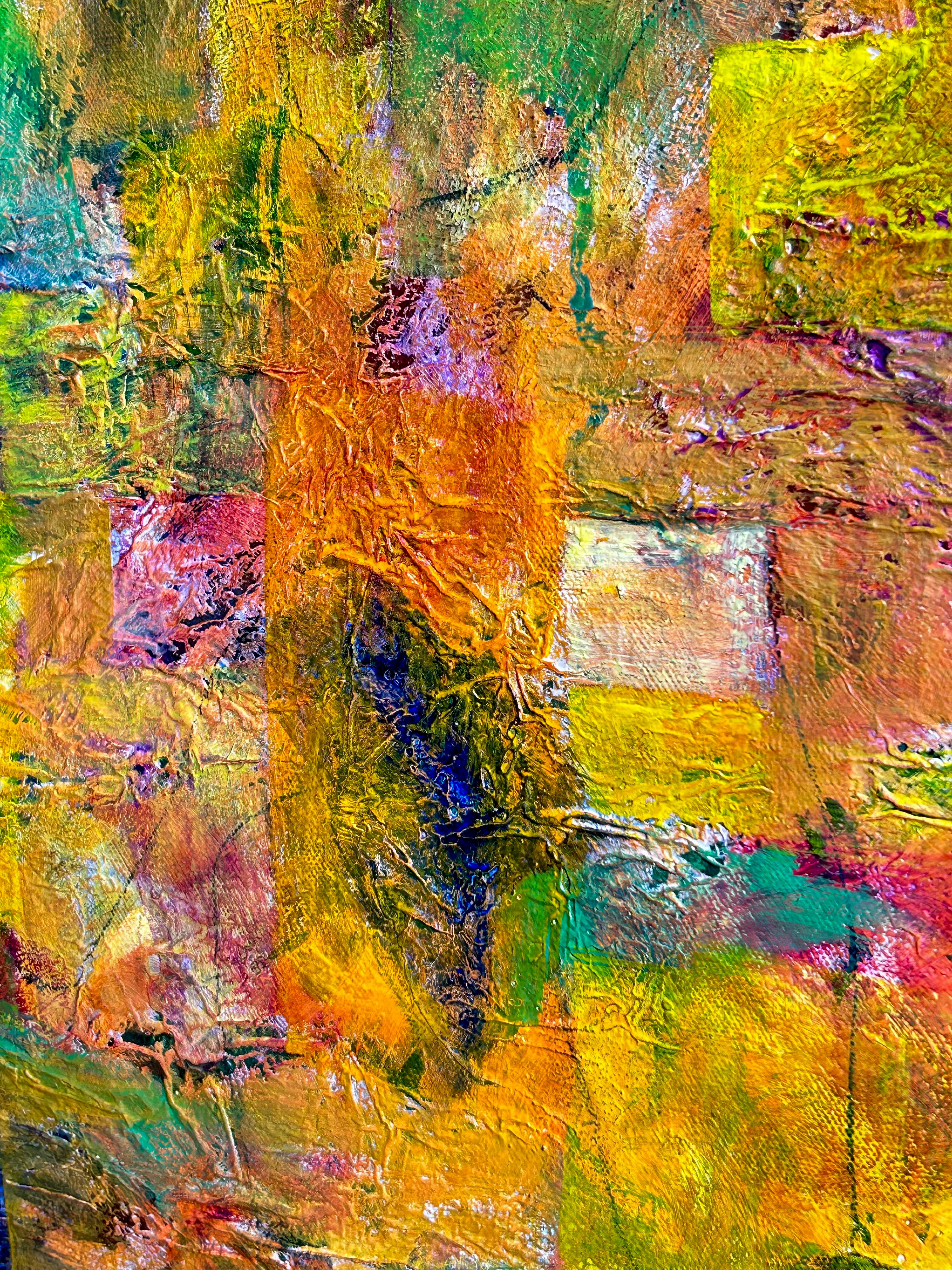 Yellow Symphony: Vibrant Abstract Painting For Sale 9