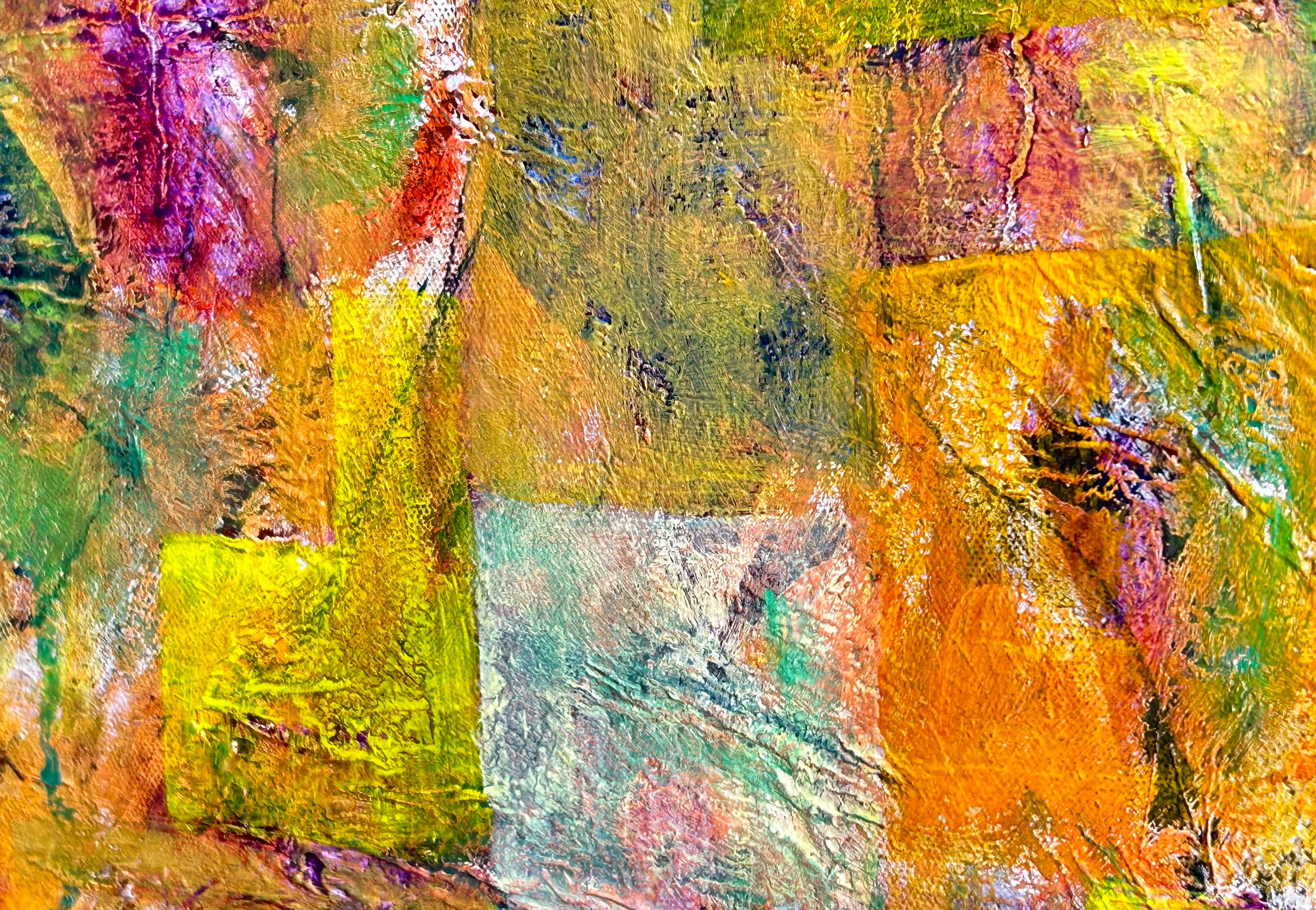 Yellow Symphony: Vibrant Abstract Painting For Sale 4