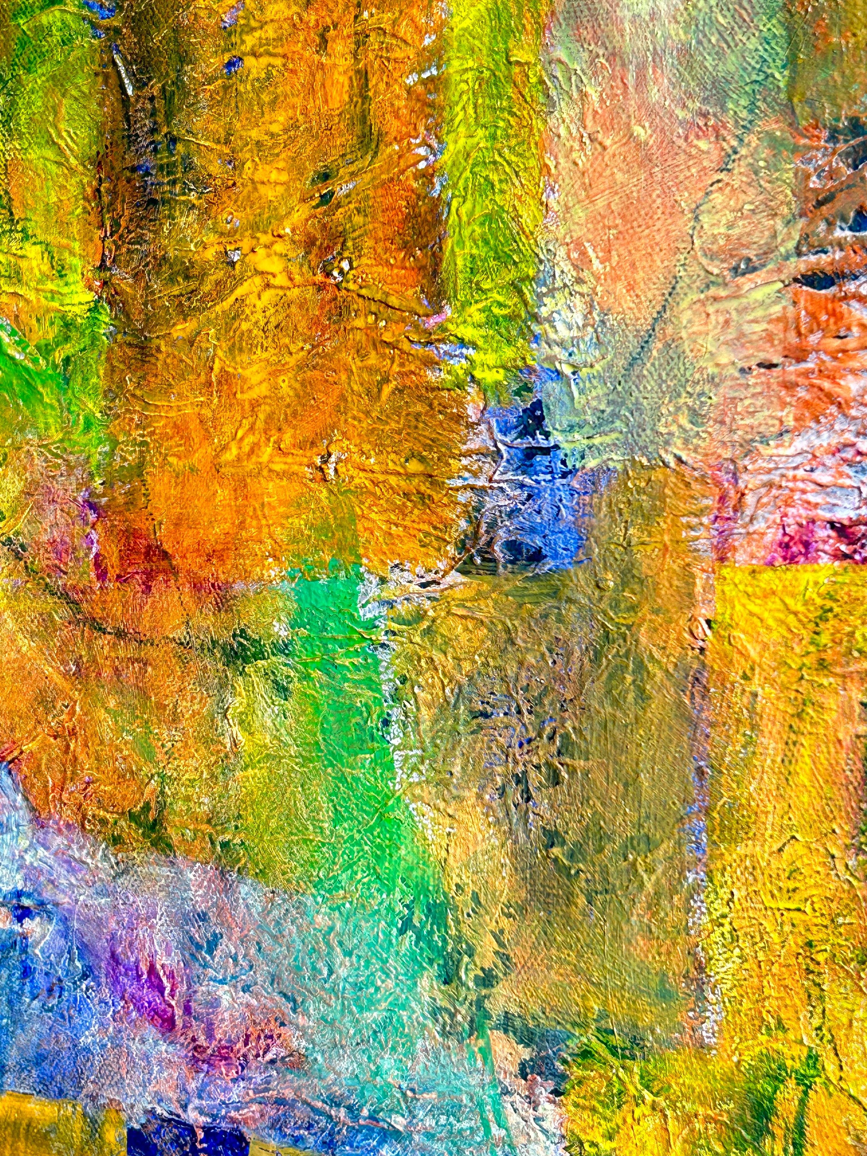 Yellow Symphony: Vibrant Abstract Painting For Sale 5
