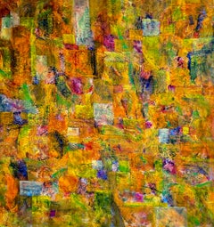Gelbe Symphonie: Leuchtend abstraktes Gemälde