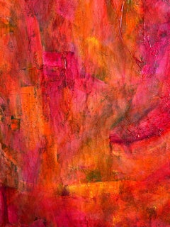 Apothéose du crépuscule, peinture abstraite à l'huile sur toile, 61x80 cm