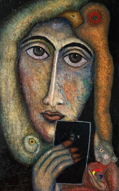 Cambio de ser, óleo sobre tabla