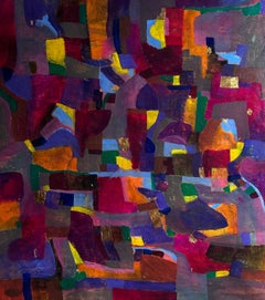 Astratto contemporaneo - Olio su tela. "Studia il viola"