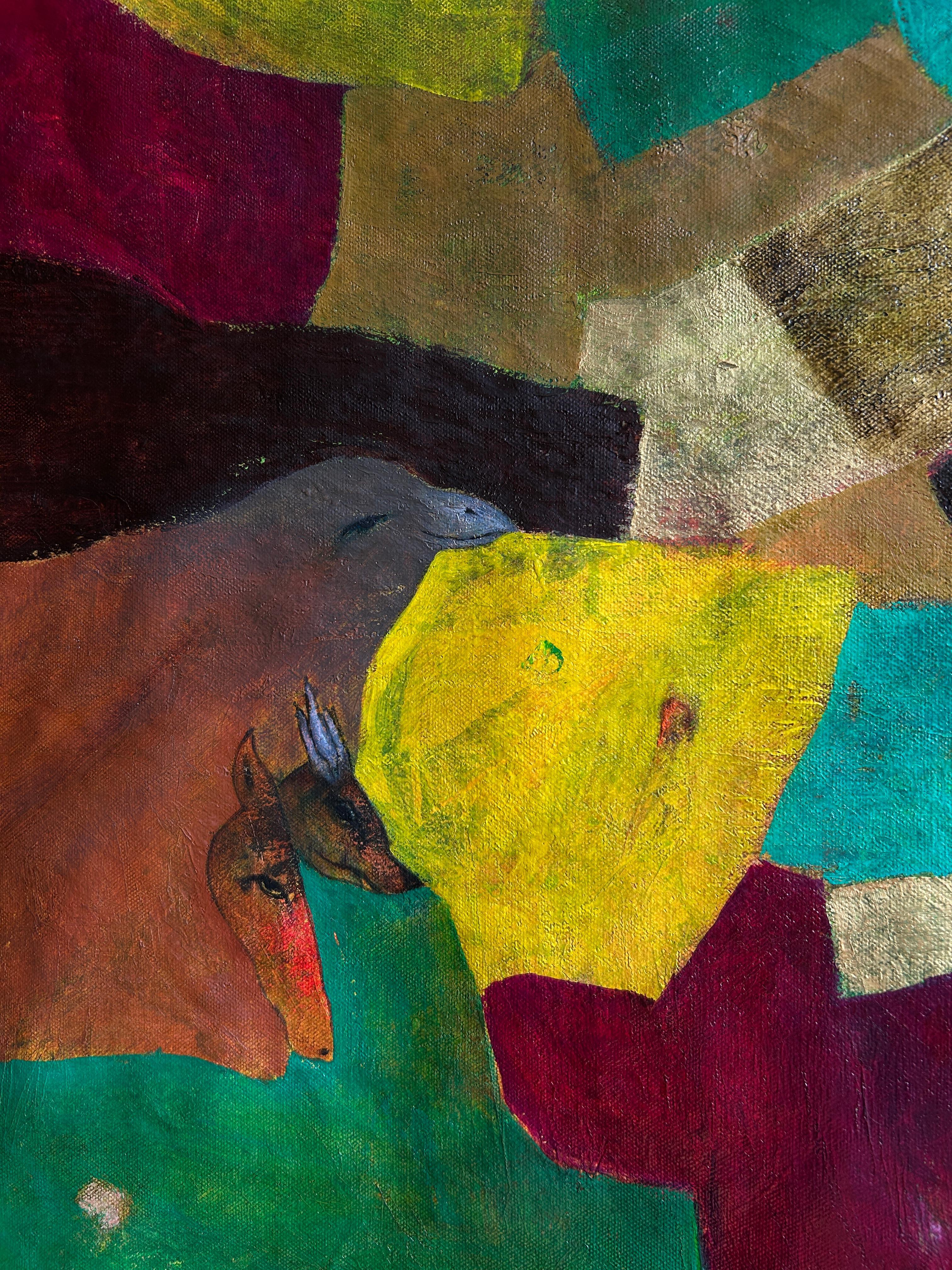 Contemporary Abstract Oil Painting on Canvas 