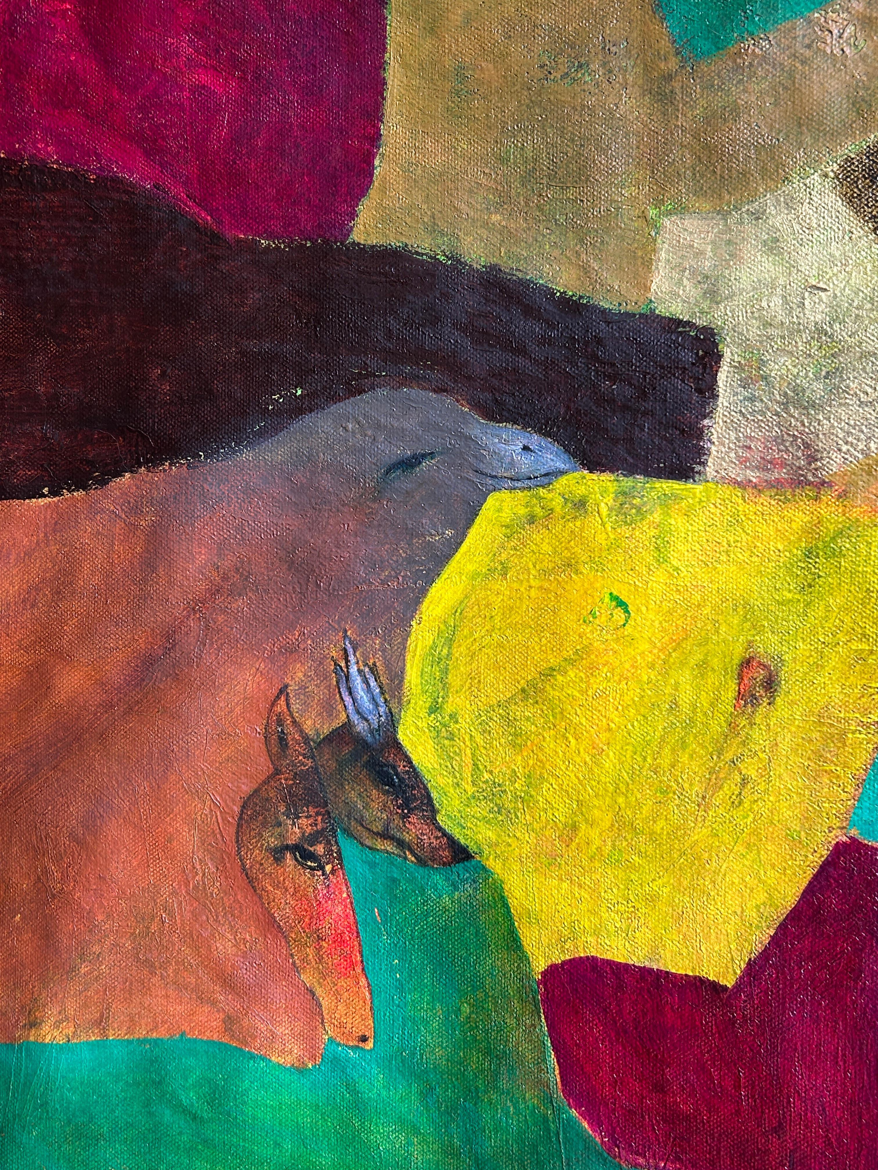 Contemporary Abstract Oil Painting on Canvas 