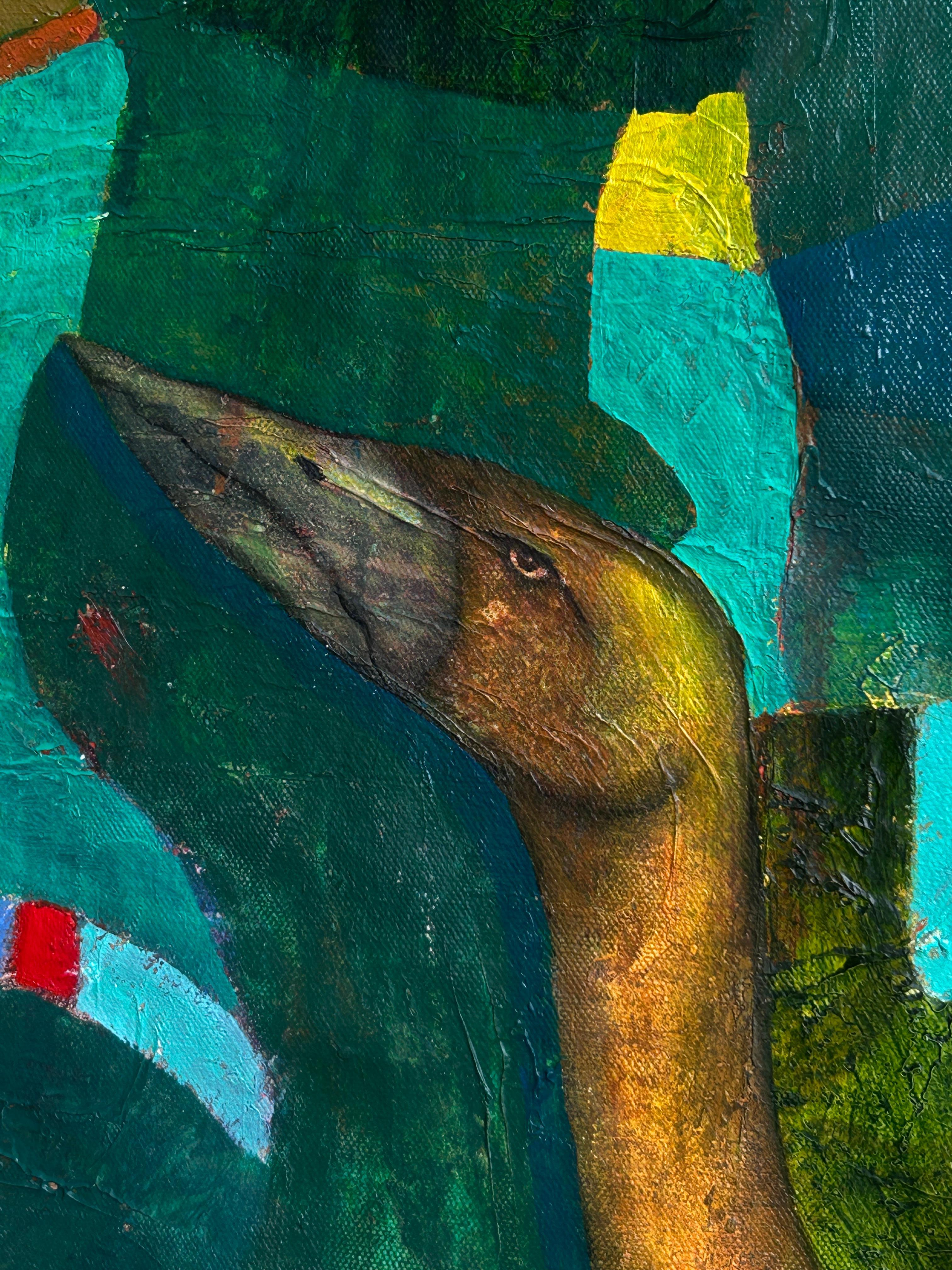 Contemporary Abstract Oil Painting On Canvas. Whispers Of The Jungle For Sale 10