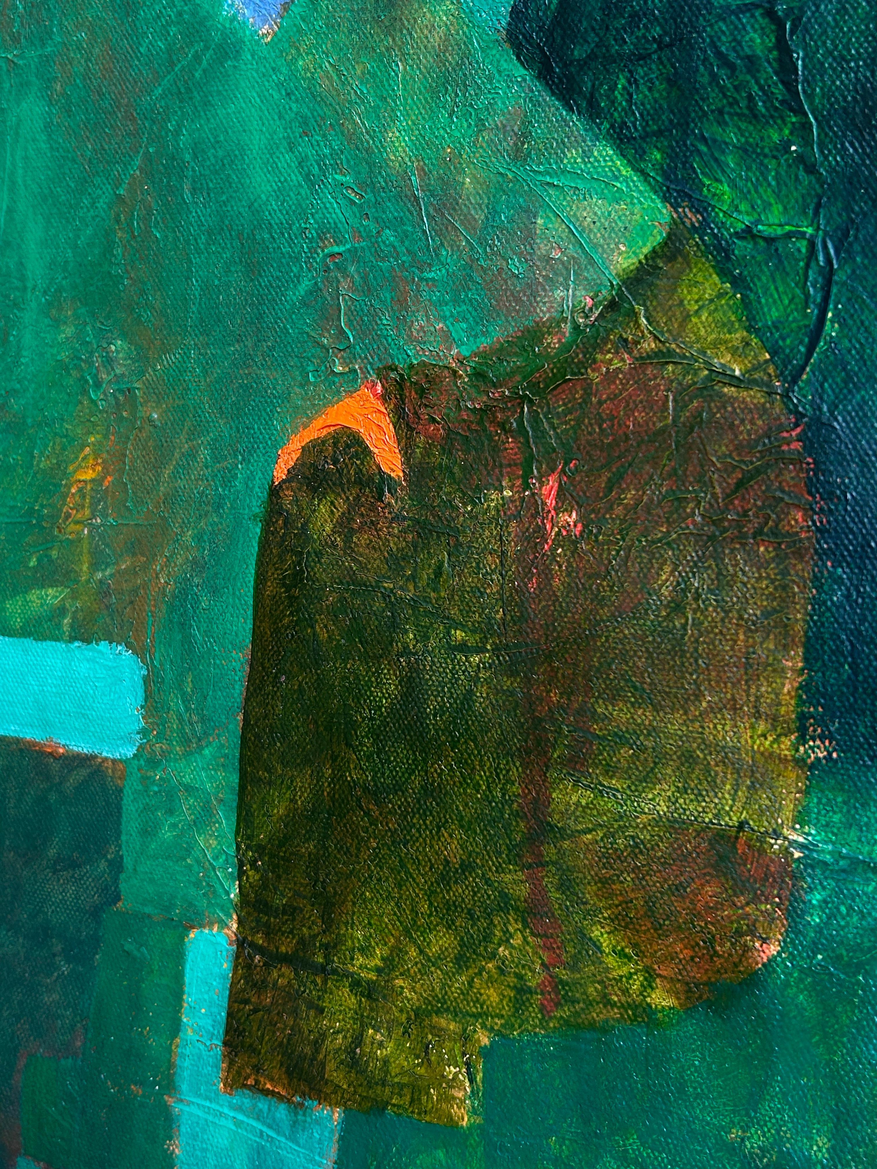 Contemporary Abstract Oil Painting On Canvas. Whispers Of The Jungle For Sale 3