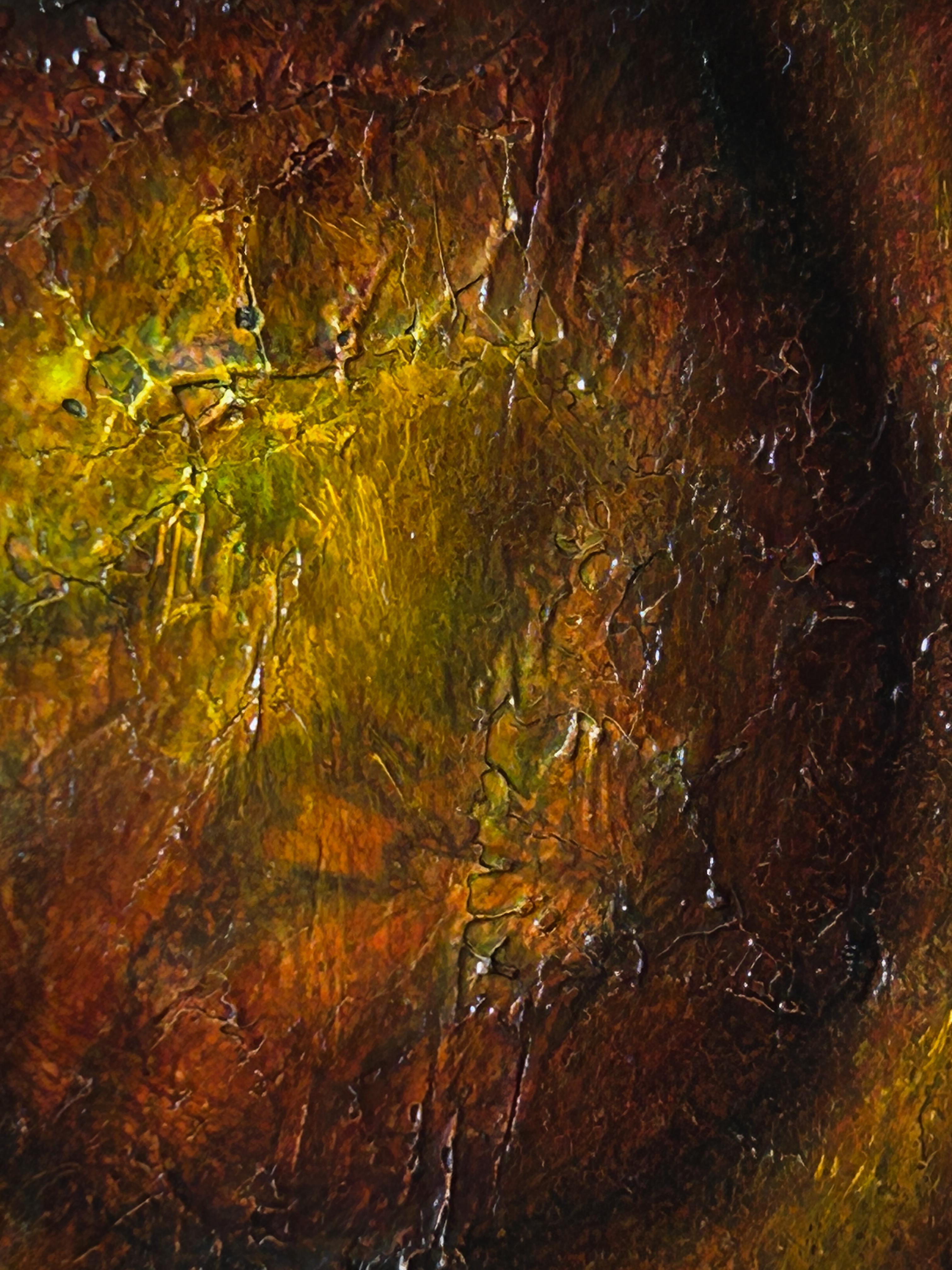 Contemporary Art, Oil on Canvas And Textures, Man-Animal And Flower. “The Gifts” For Sale 7
