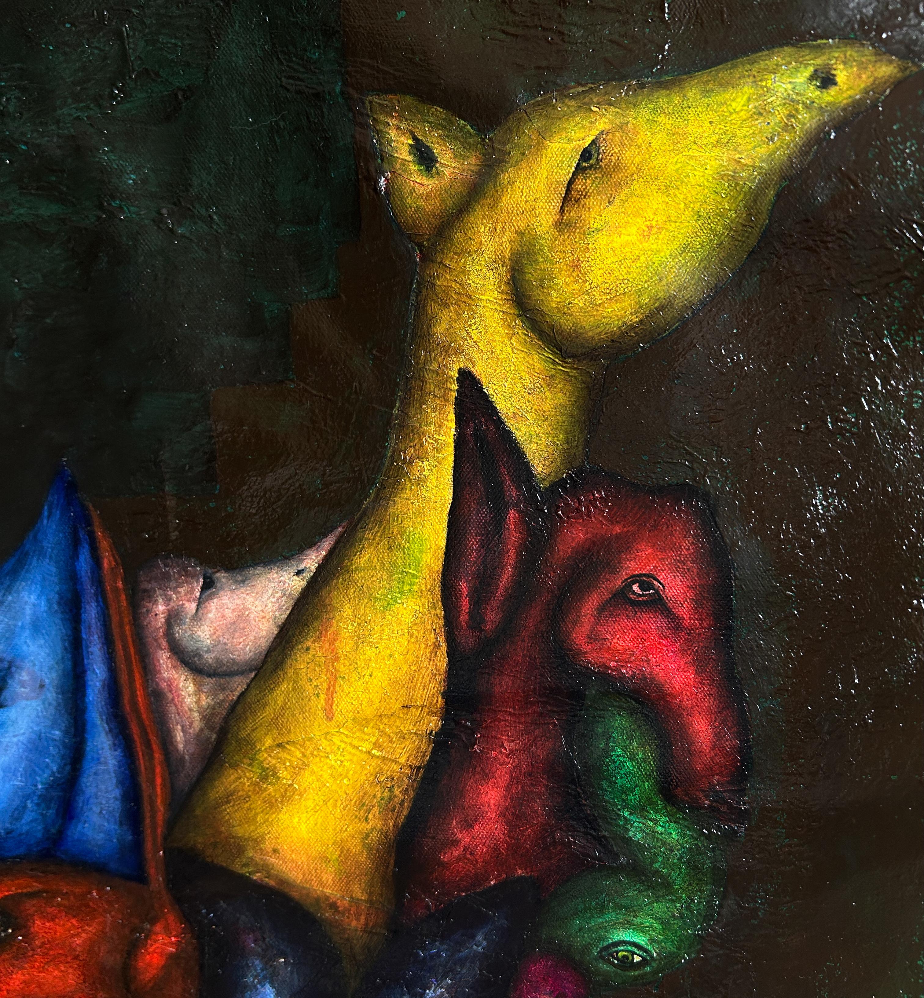 Contemporary Oil Paint On Canvas 