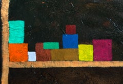 Pintura al óleo contemporánea sobre lienzo. "En remolinos"