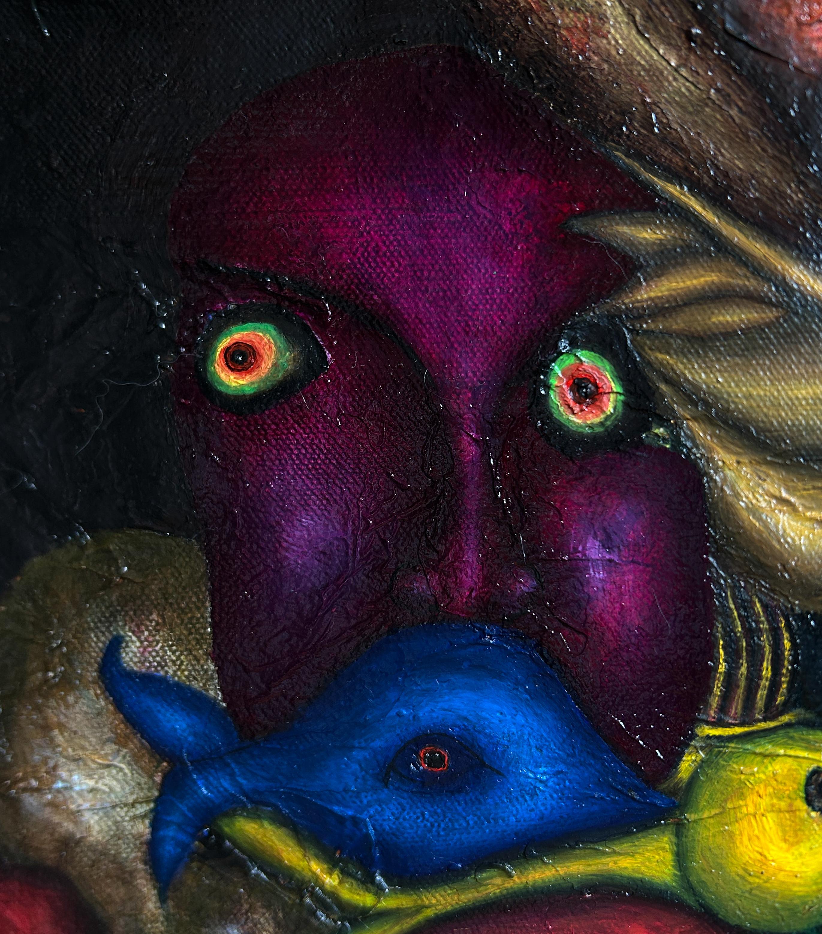 Contemporary Oil Painting On Canvas. 